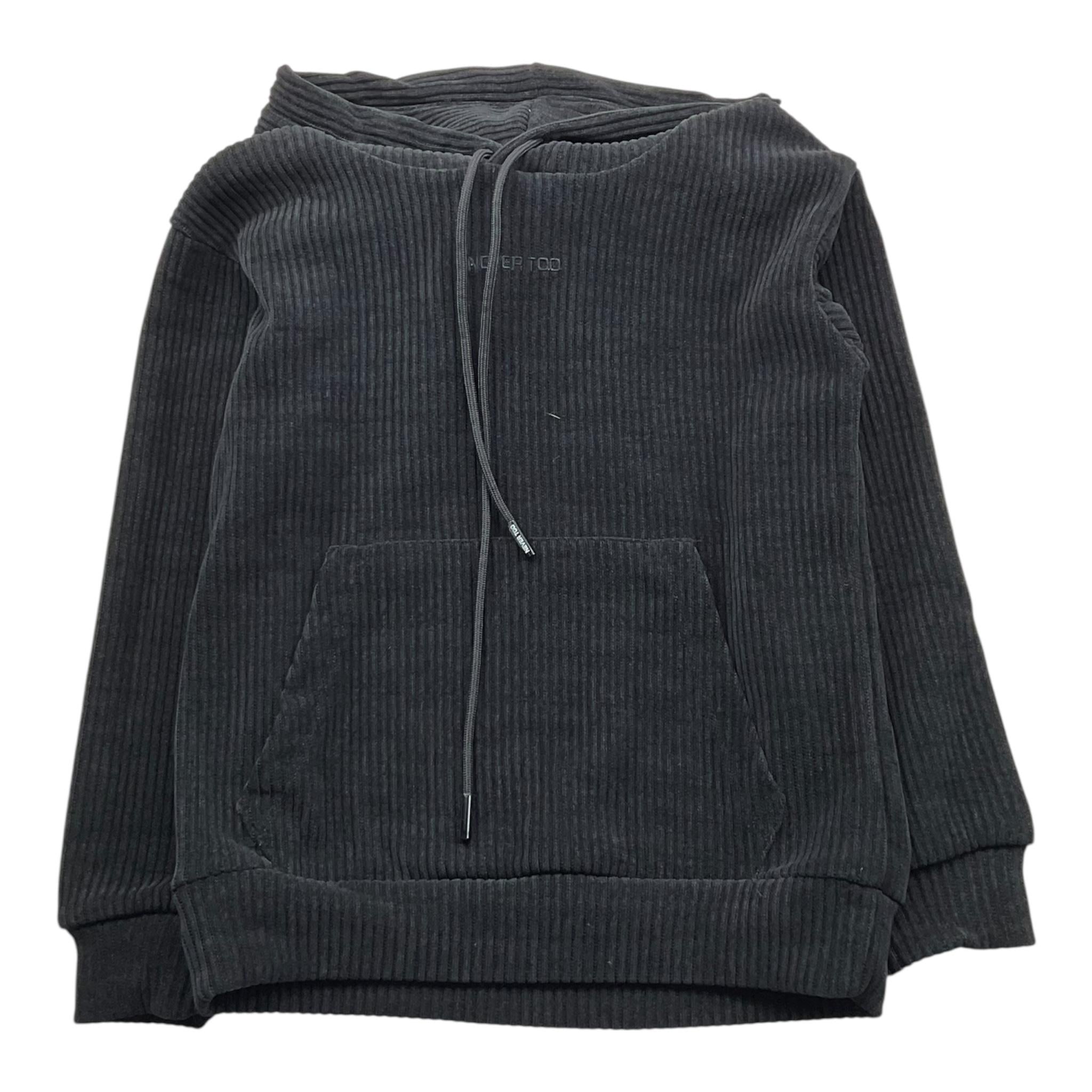 NEVER TOO felpa tinta unita con cappuccio e stampa Nero per Bambino NT2109R NERO NEVER TOO