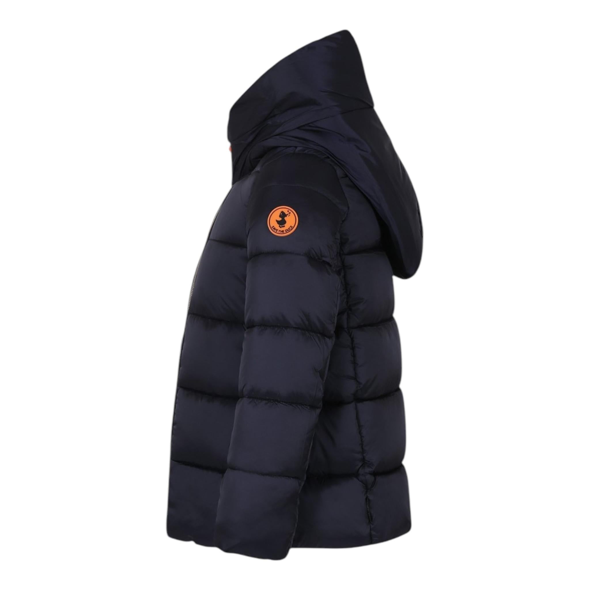 SAVE THE DUCK giubbino tinta unita con cappuccio Blu per Bambina J45650GJ BLU SAVE THE DUCK