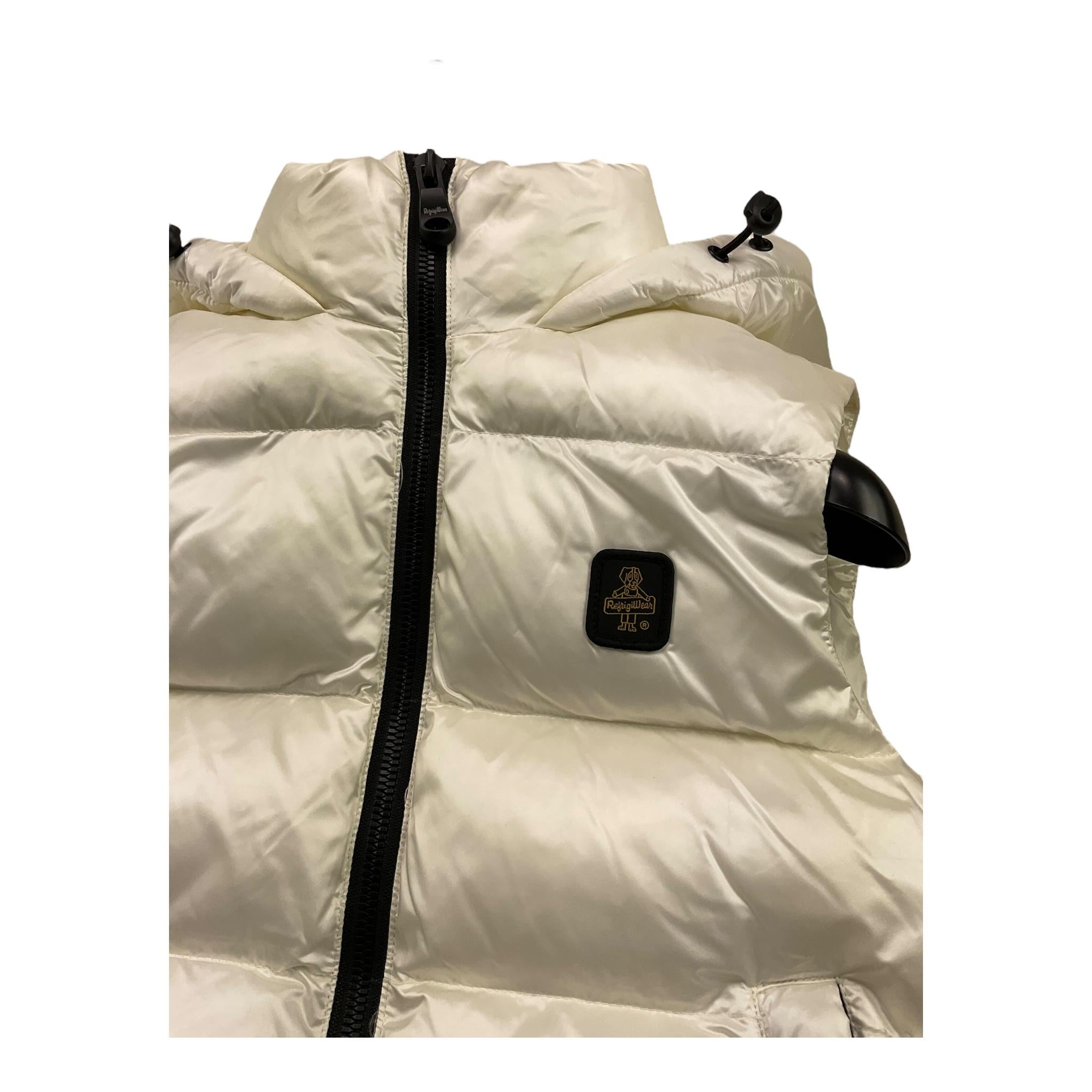 REFRIGIWEAR giubbino smanicato tinta unita cn cappuccio Panna per Bambina RWG962 PANNA REFRIGIWEAR
