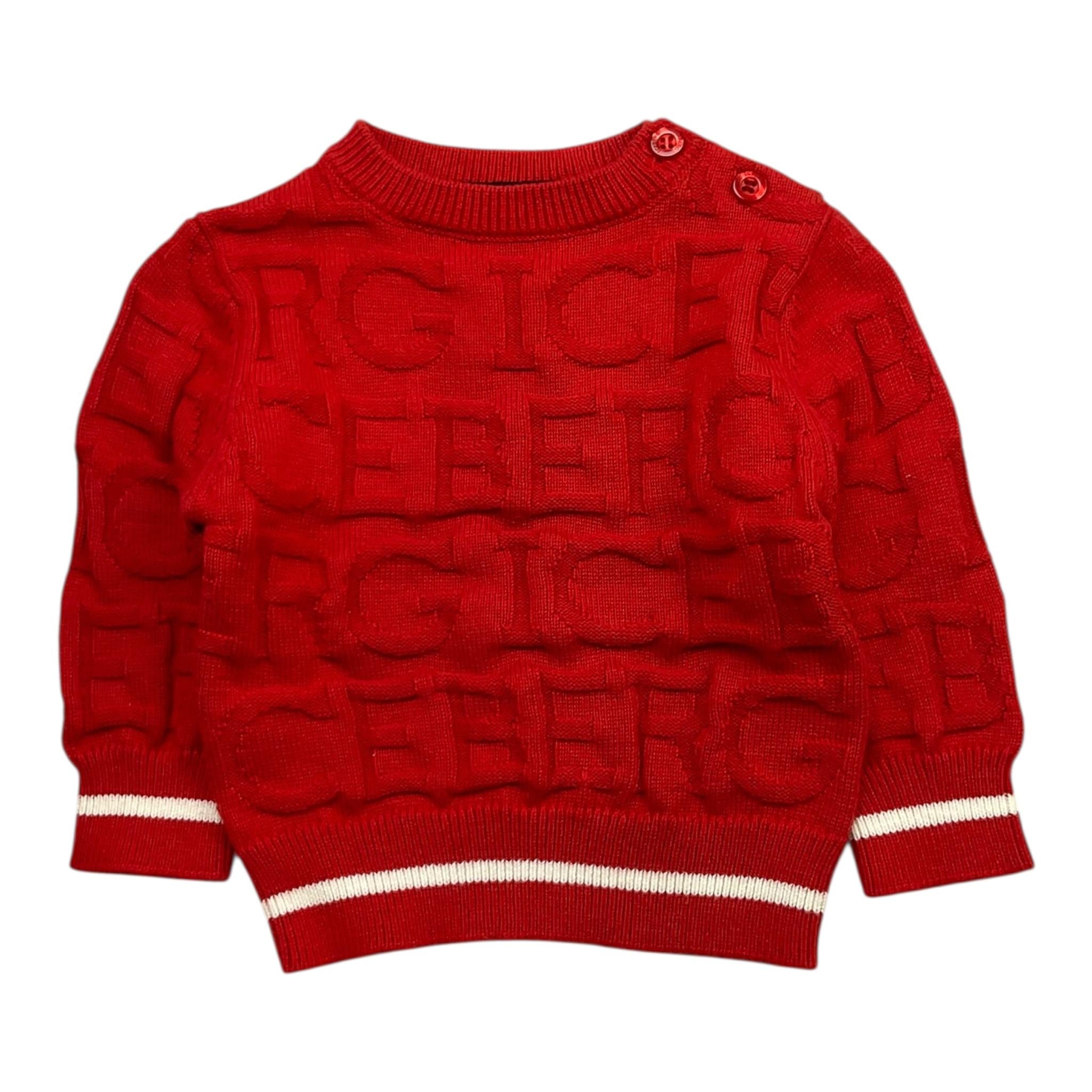 ICEBERG maglia girocollo tinta unita con loghi Rosso per Neonato MGICE5307BX ROSSO ICEBERG
