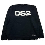 DROPSEASON2 maglia girocollo tinta unita con logo Nero per Bambino FW242K04 NERO DROPSEASON2