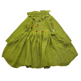 LE COCONNE abito manica lunga tinta unita Verde per Neonata LCN18997 VERDE LE COCONNE