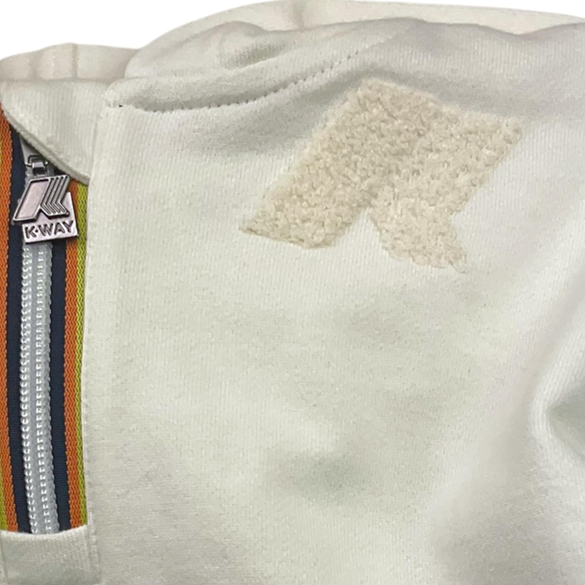 K-WAY felpa tinta unita con zip e cappuccio Bianco per Bambina K6126RW BIANCO K-WAY
