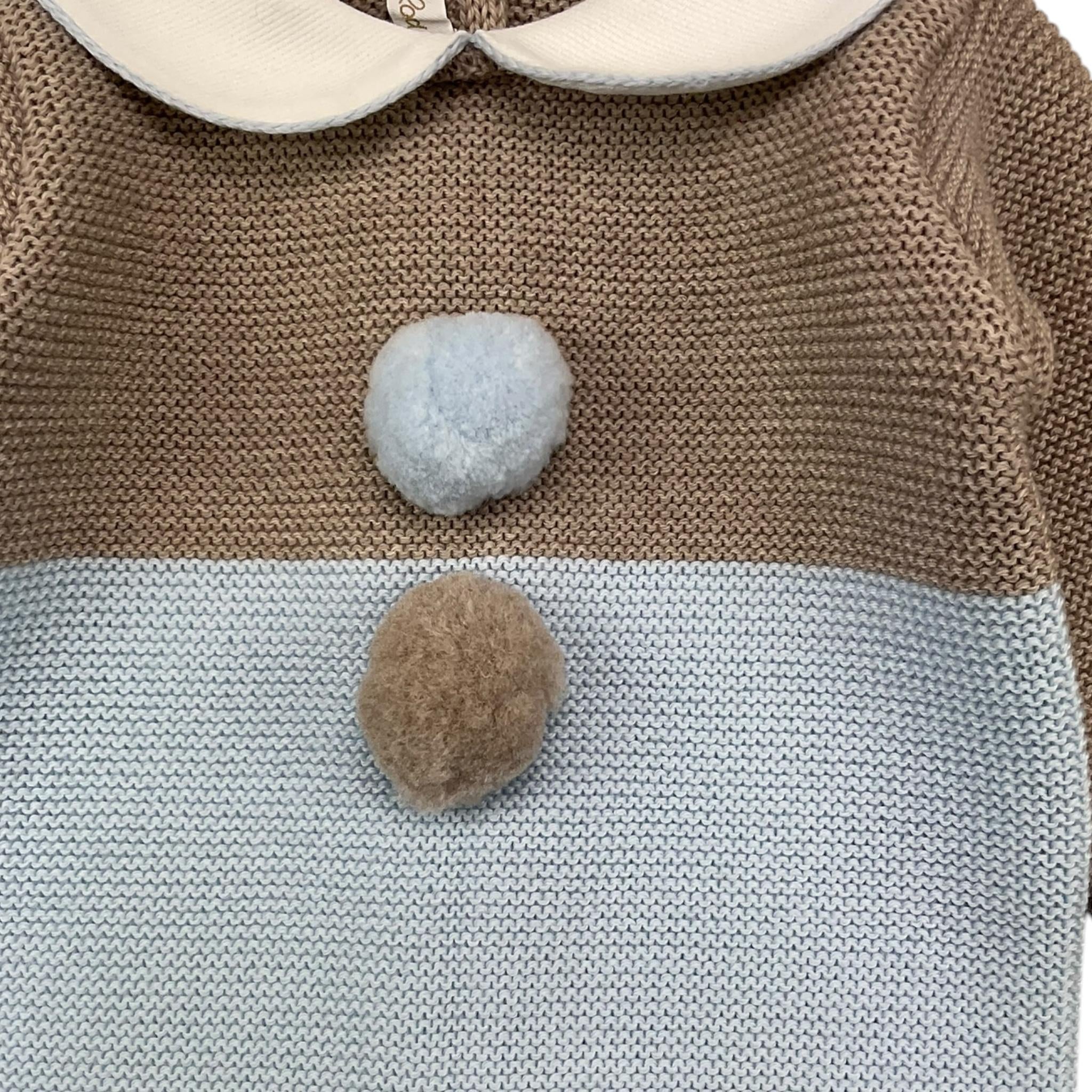 BABY LORD completo 2pz maglia-pantalone bicolore Marrone/azzurro per Neonato 543 MARRONE/AZZURRO BABY LORD