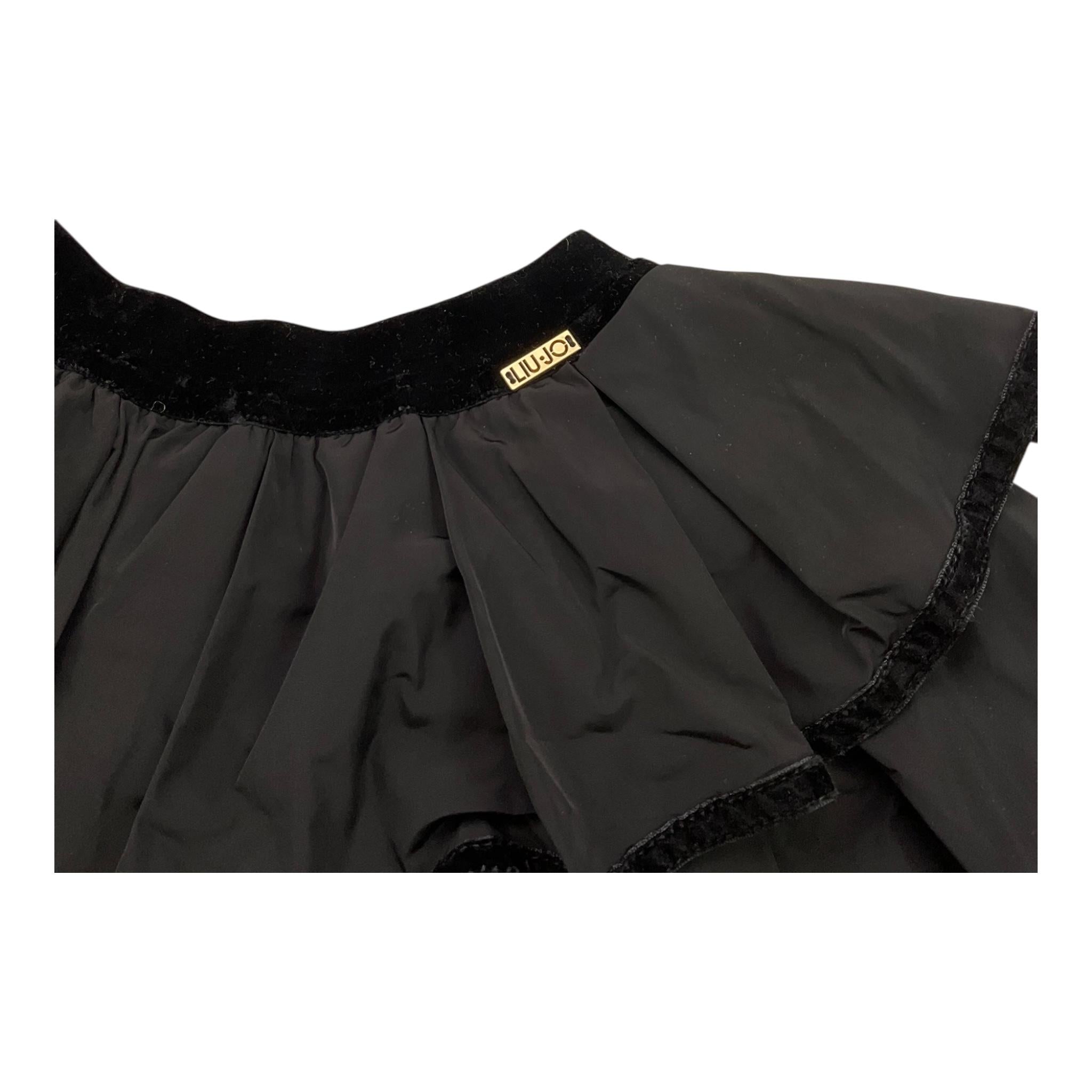 LIU JO gonna tinta unita con elastico in vita Nero per Bambina KF4134 NERO LIU JO