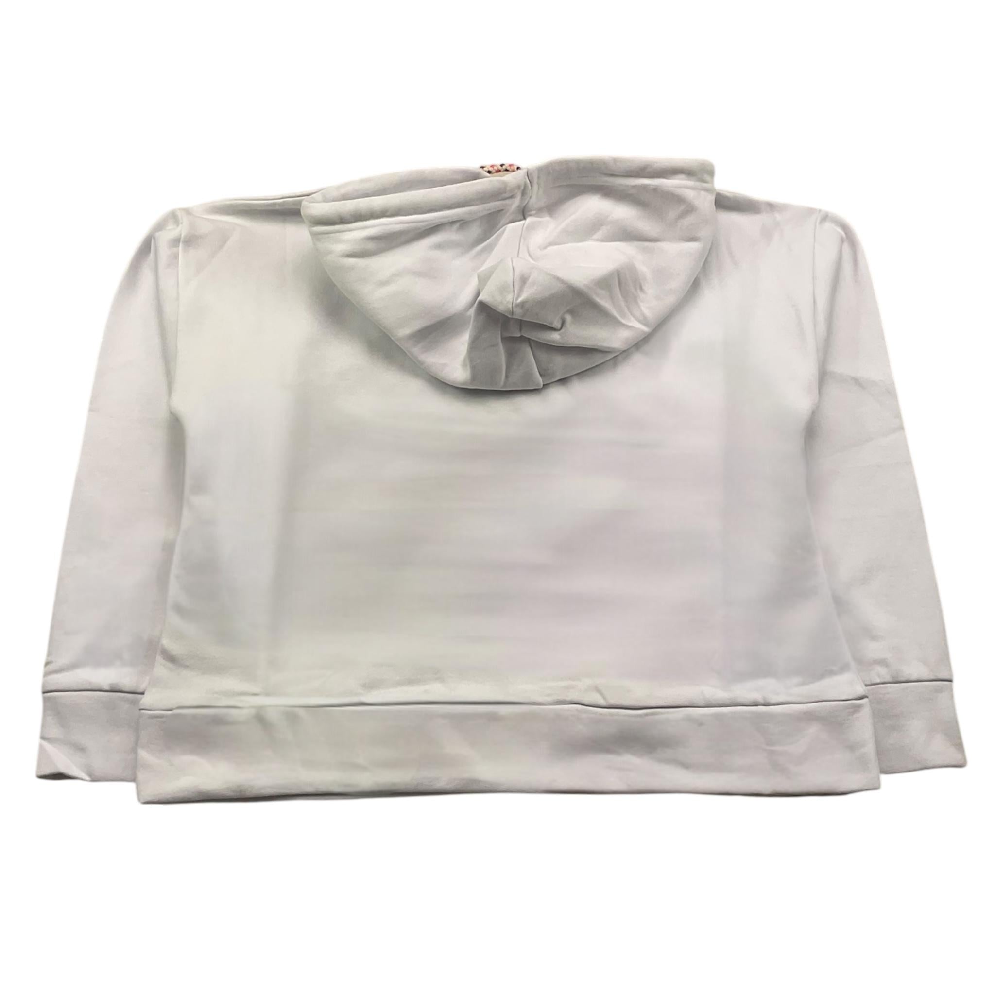 GLSR felpa chiusa con cappuccio tinta unita cn logo Bianco per Bambina GLJST16254 BIANCO GLSR