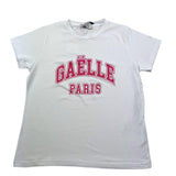 GAELLE t-shirt girocollo tinta unita con stampa Bianco per Bambina 2742M00365 BIANCO GAELLE