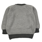 NUPKEET maglia girocollo tinta unita con profili in contrasto Grigio per Bambino 4DNK405 GRIGIO NUPKEET