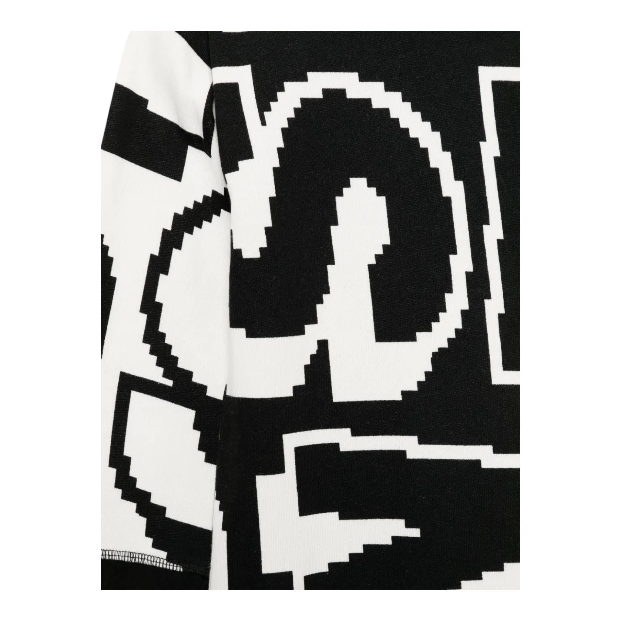 STELLA McCARTNEY felpa bicolore girocollo logata Bianco/nero per Bambino TV4S10 BIANCO/NERO STELLA McCARTNEY