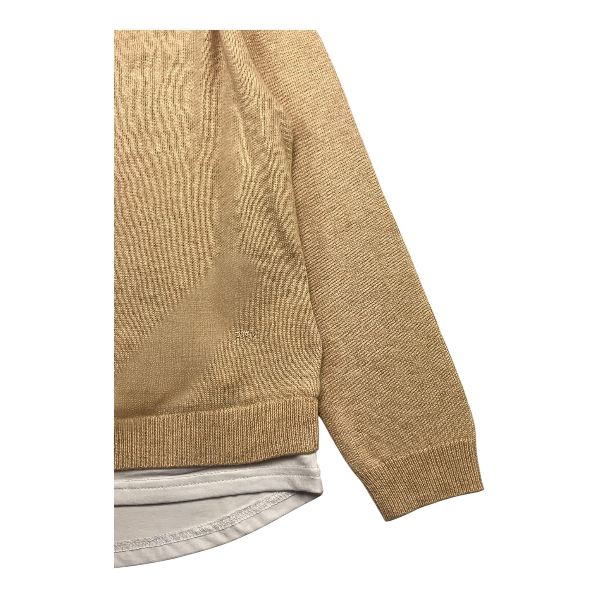 PAOLO PECORA maglia tinta unita girocollo Beige per Bambino PP3739 BEIGE PAOLO PECORA