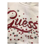 GUESS shirt girocollo tinta unita con stampa Bianco per Neonata A4BI01J1314 BIANCO GUESS