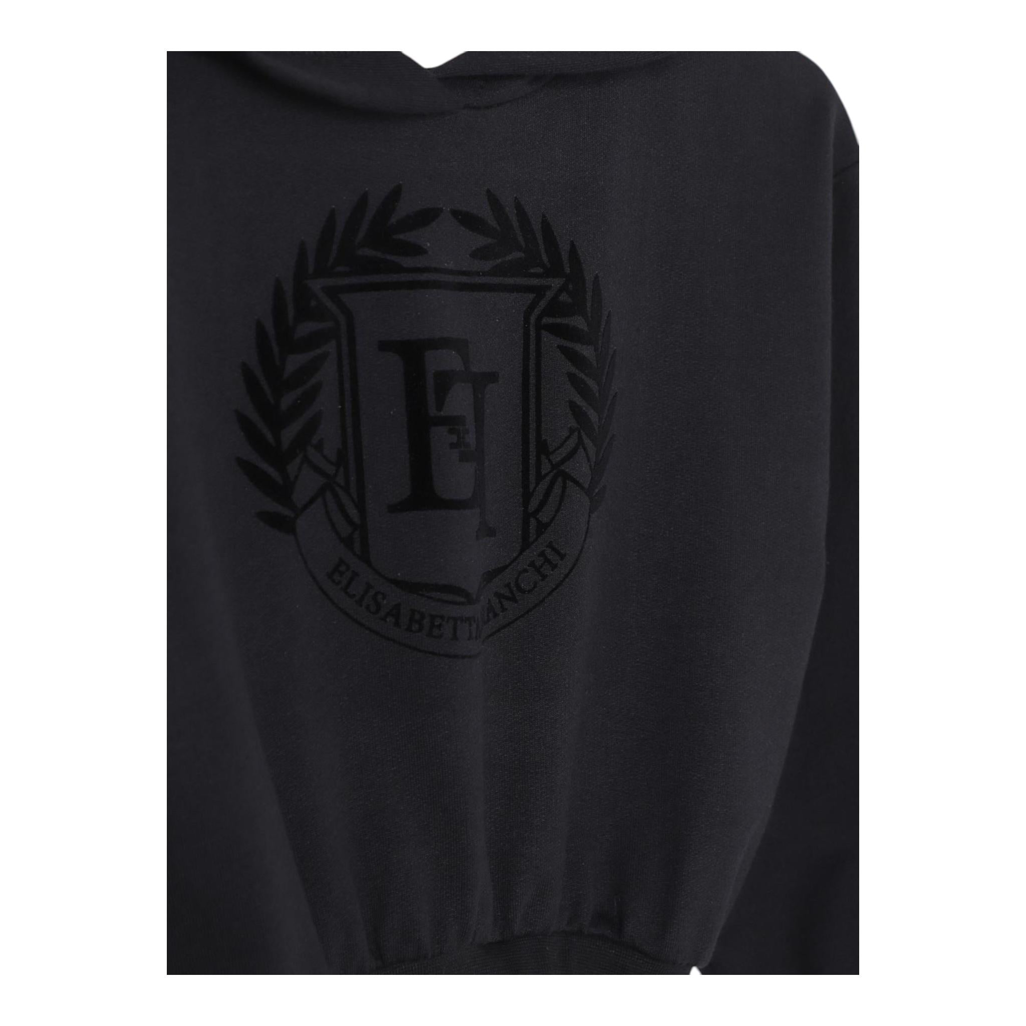 ELISABETTA FRANCHI abito felpa con cappuccio tinta unita Nero per Bambina EFAB542 NERO ELISABETTA FRANCHI