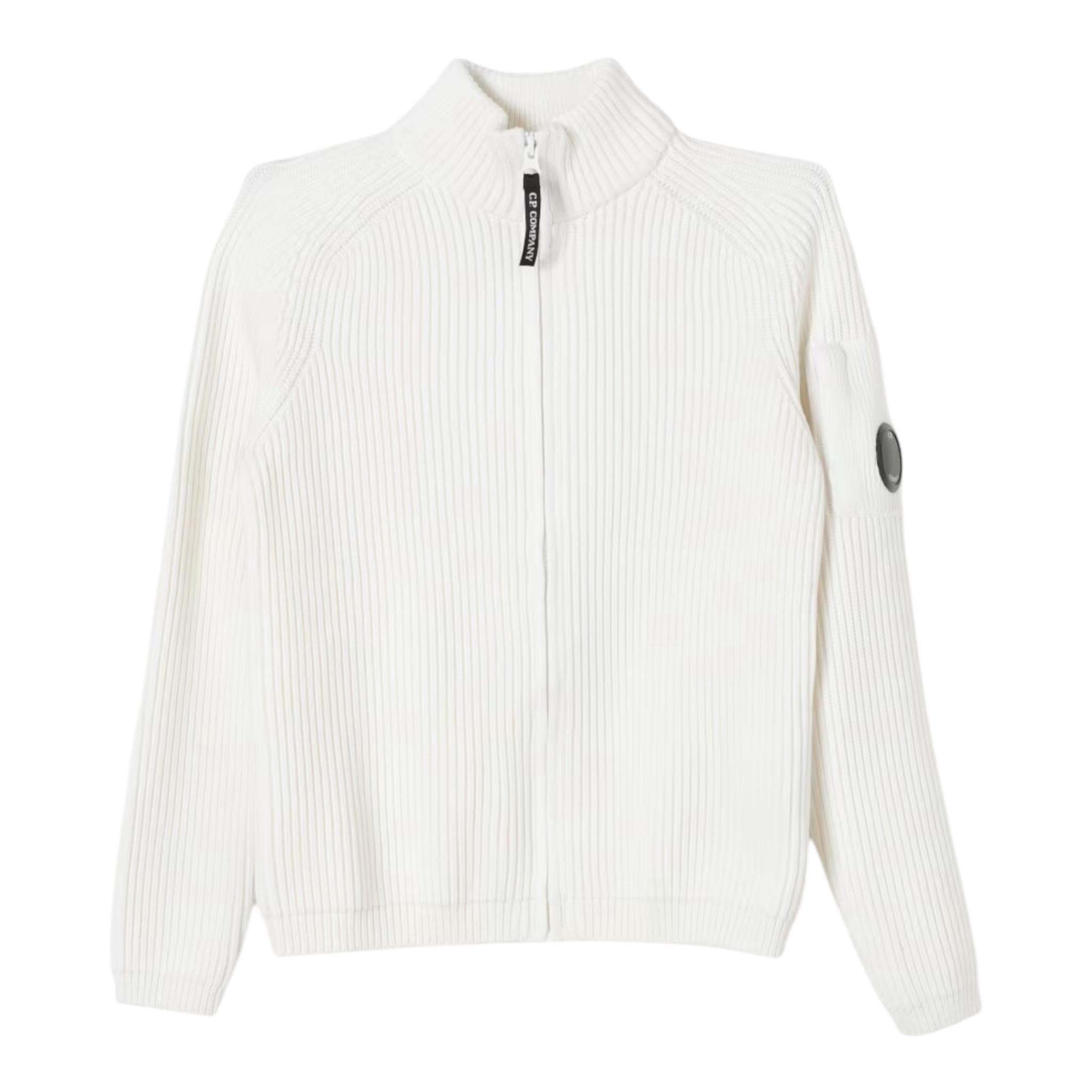 C.P. COMPANY maglia tinta unita con zip Panna per Bambino CUW004 PANNA C.P. COMPANY