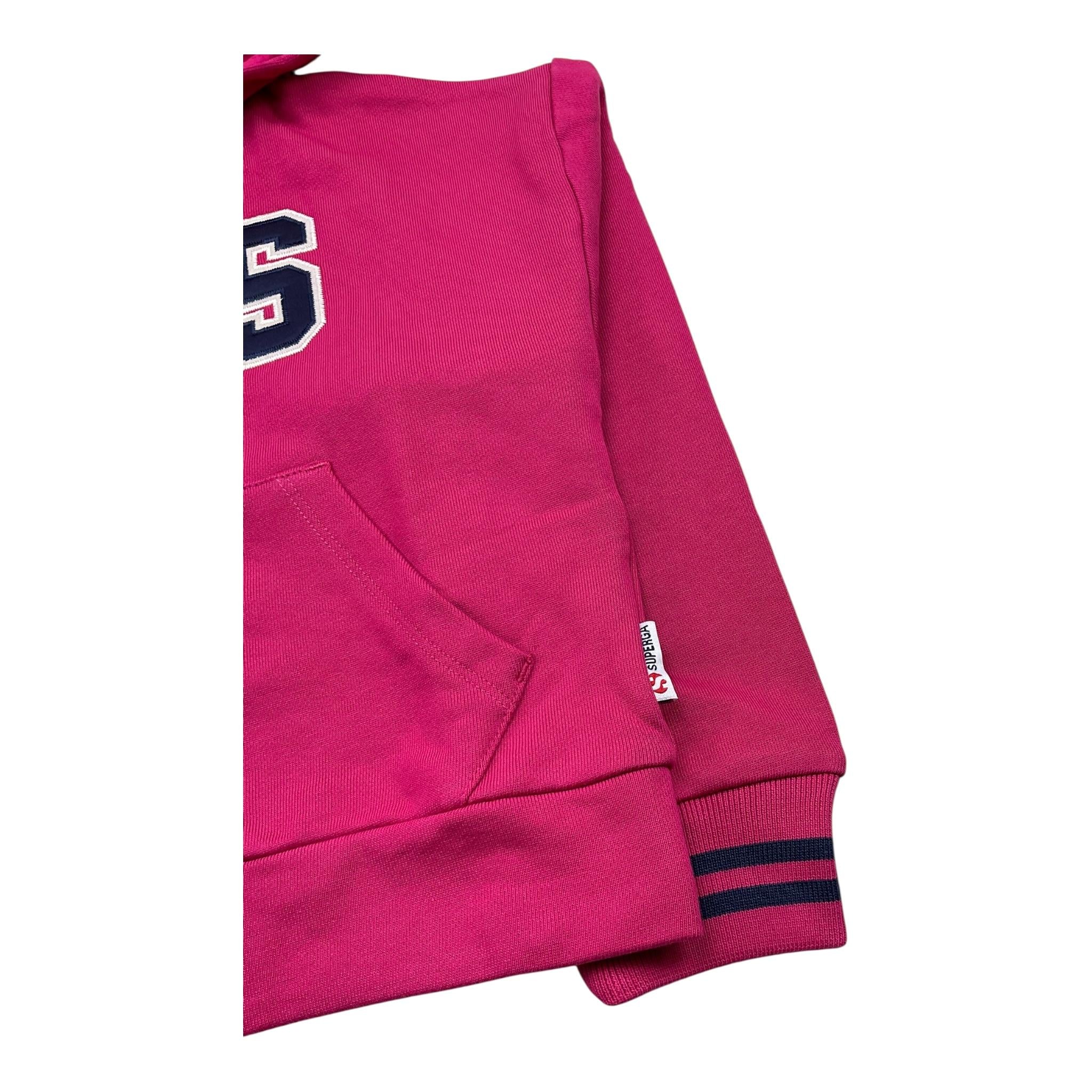 SUPERGA felpa con zip e cappuccio tinta unita Fuxia per Bambina SA109 FUXIA SUPERGA