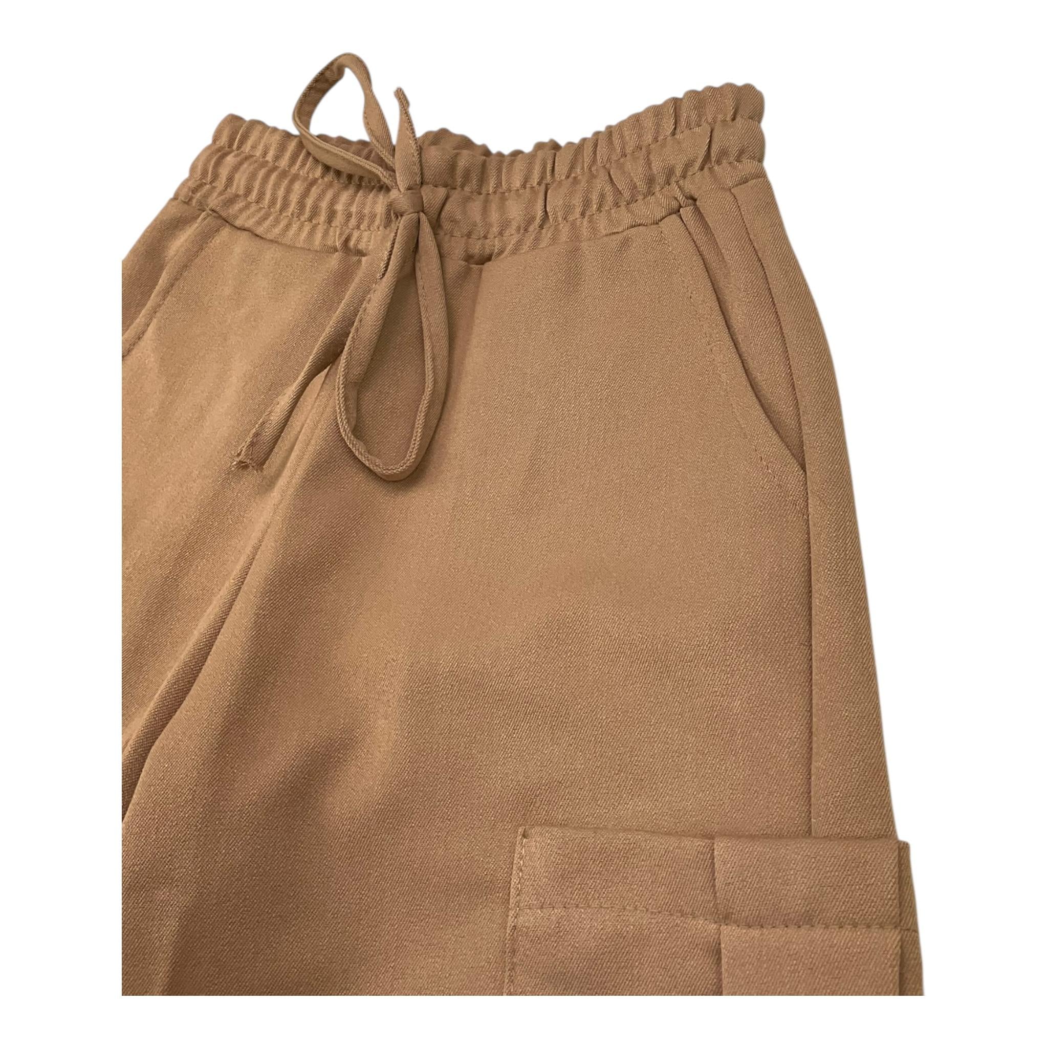 KITTY-KISS pantalone tinta unita con elastico in vita Cammello per Bambina 5197 CAMMELL KITTY-KISS