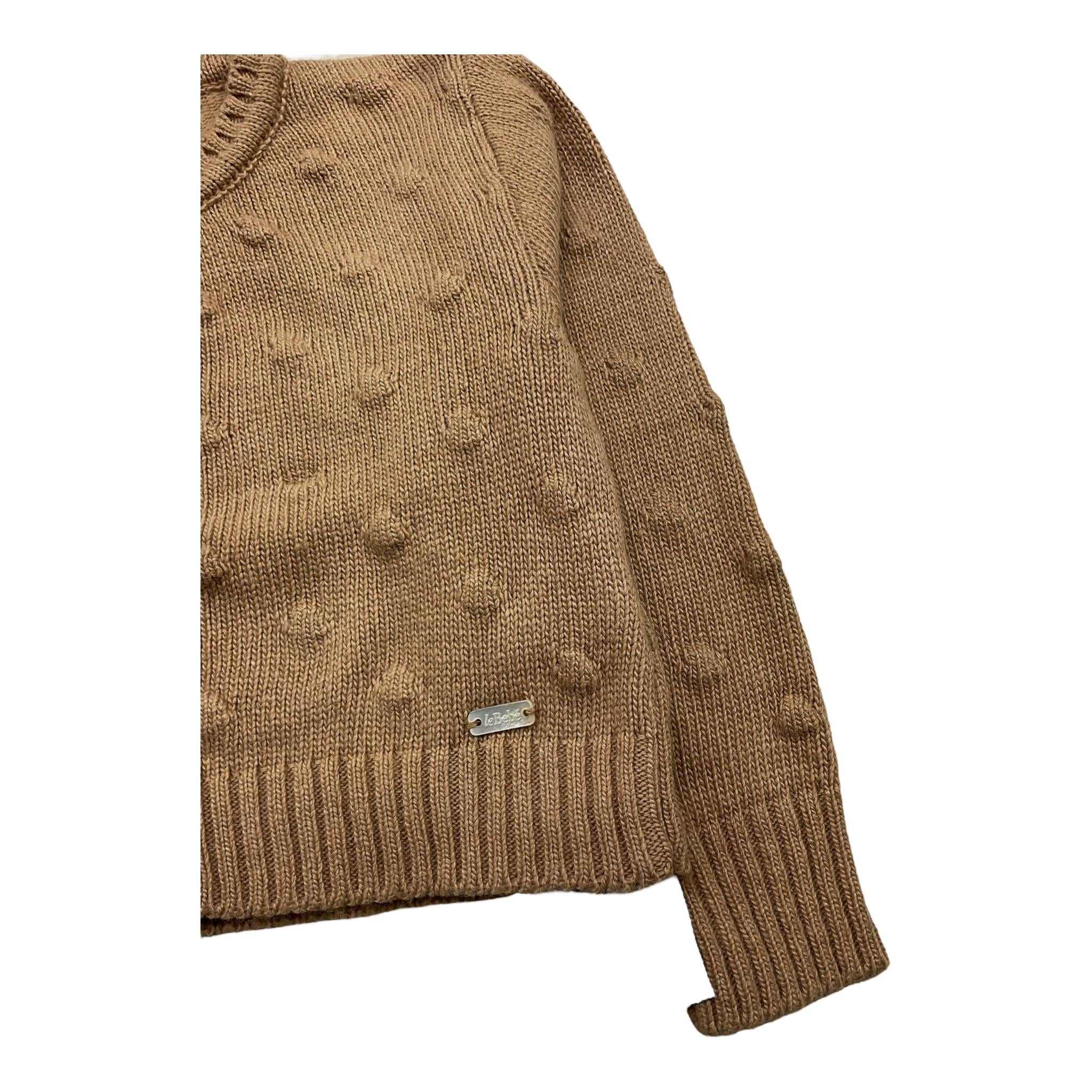 LE BEBE' cardigan tinta unita cn ricami Beige per Neonata LBG5588 BEIGE LE BEBE'