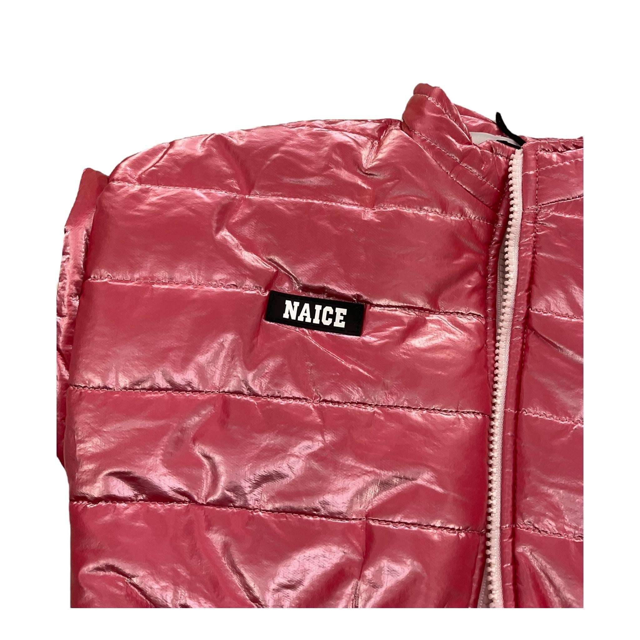 NAICE smanicato tinta unita con logo Rosa per Bambina 231057 ROSA NAICE