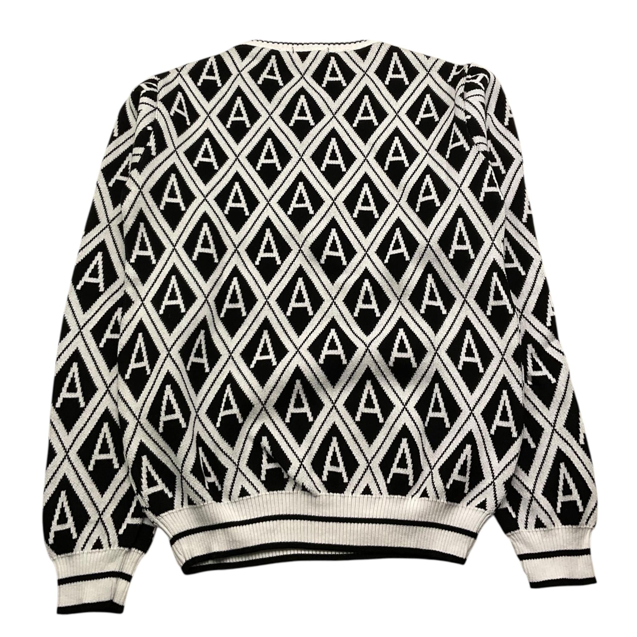 DANIELE ALESSANDRINI maglia girocollo tinta unita con fantasia rombi Bianco/nero per Bambino 1291W00047JX BIANCO/NERO DANIELE ALESSANDRINI