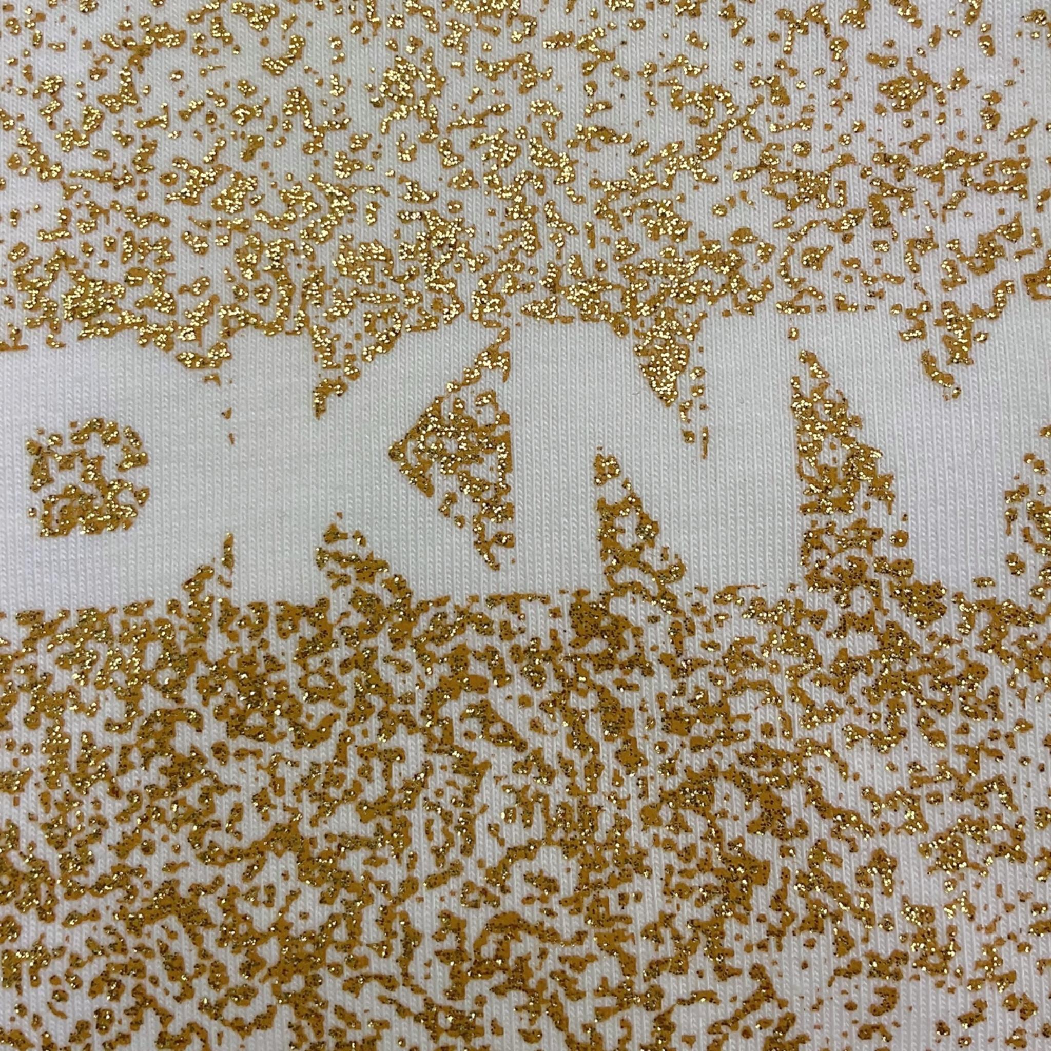 DKNY t-shirt tinta unita con stampa Bianco/oro per Bambina D62023 BIANCO/ORO DKNY