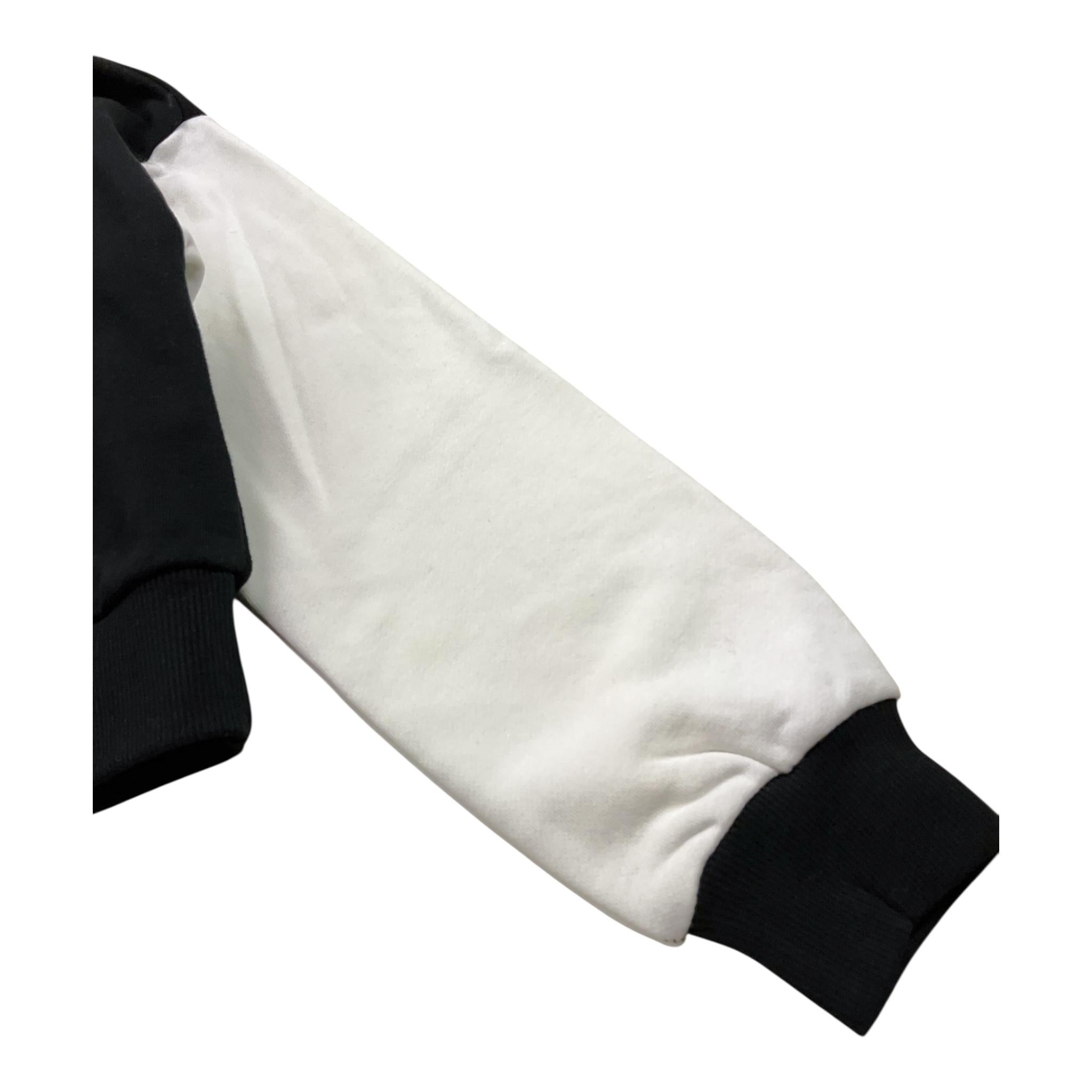 MET felpa girocollo tinta unita con stampa e zip Nero per Bambina ME591 NERO MET