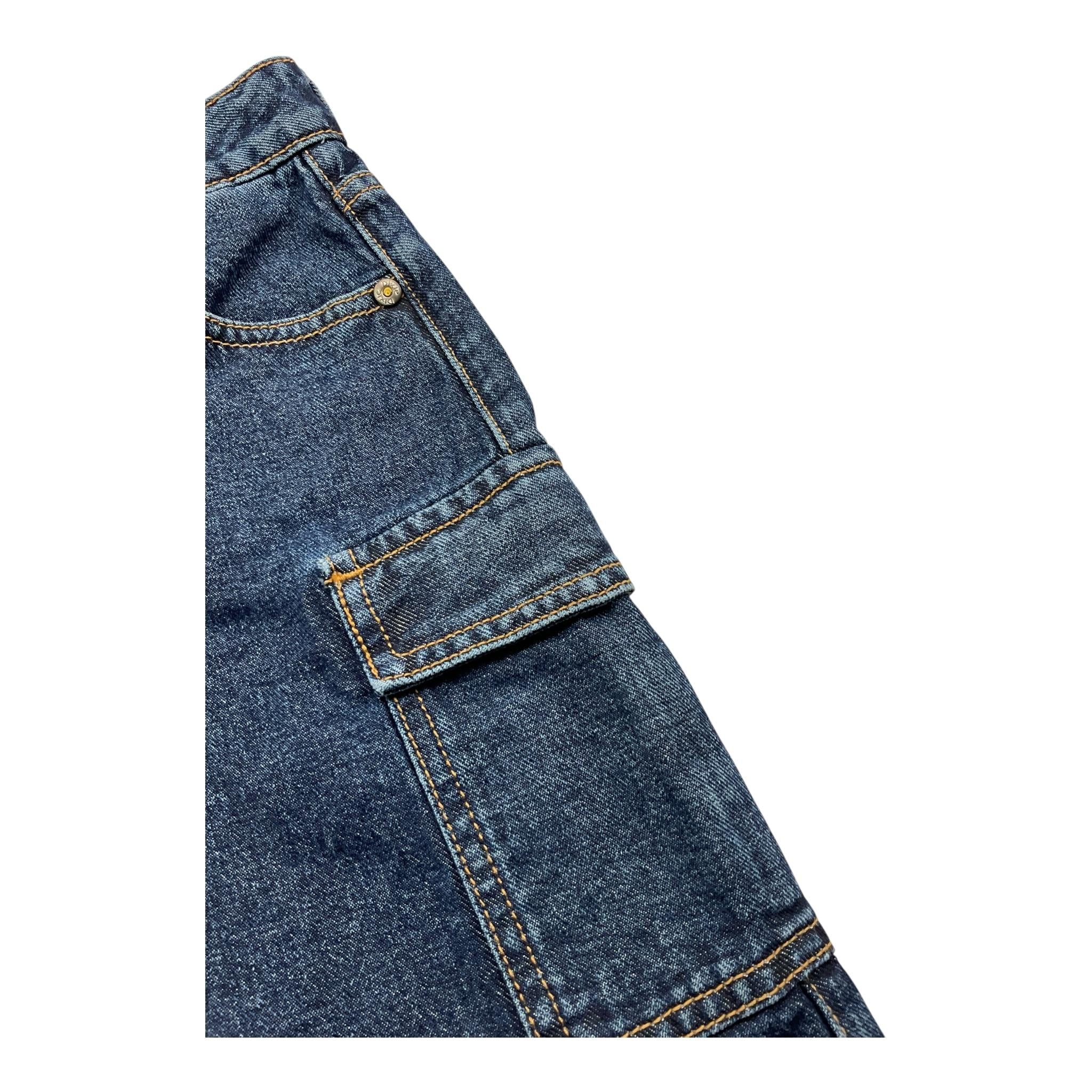 DIXIE gonna in denim tinta unita con girovita regolabile Blu per Bambina GB37010G67 BLU DIXIE