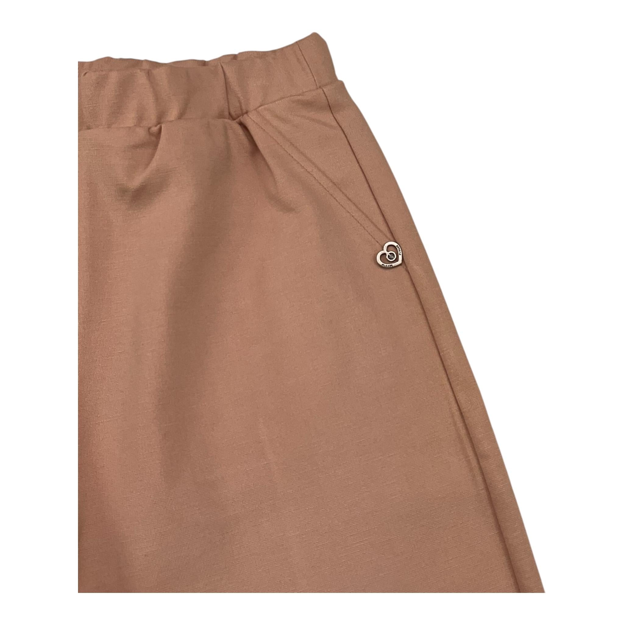 PLEASE pantalone palazzo tinta unita Rosa per Bambina PE51172G65 ROSA PLEASE