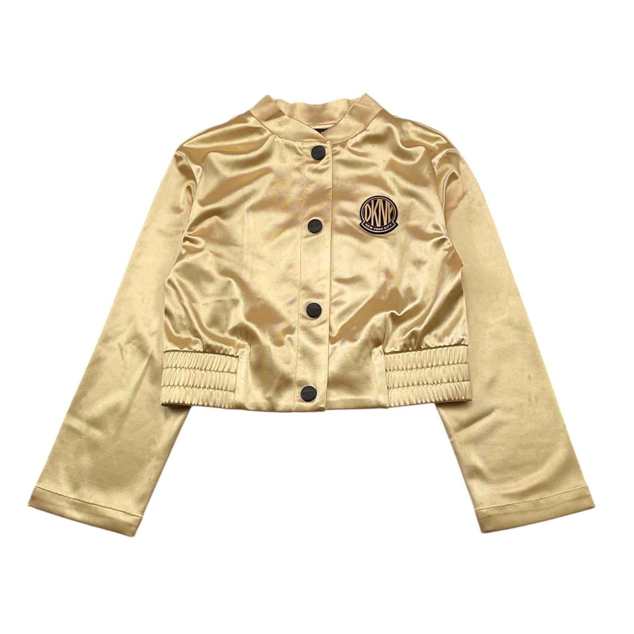 DKNY giacca tinta unita con bottoni Giallo per Bambina D60251 GIALLO DKNY