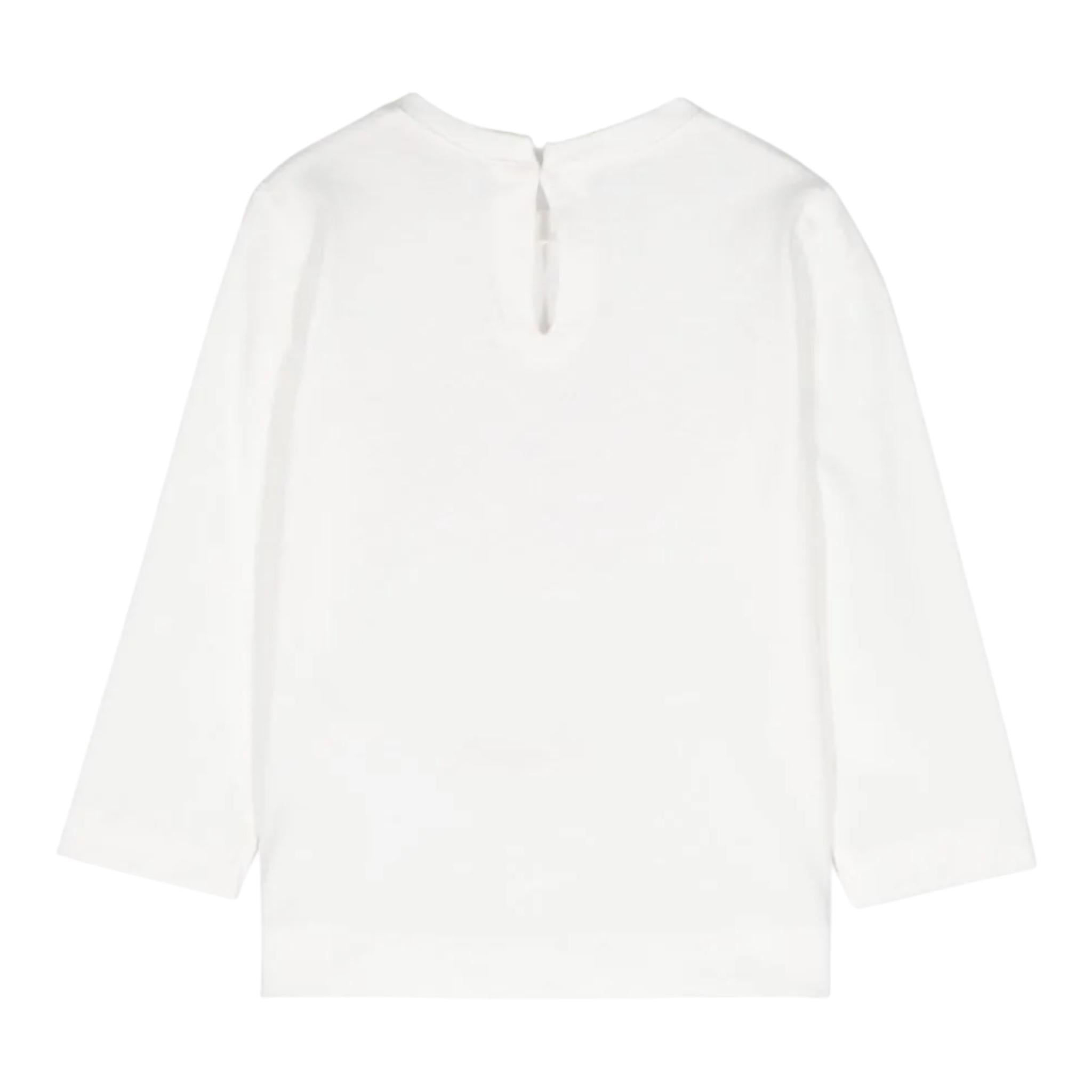 MONNALISA shirt tinta unita girocollo con stampa Bianco per Neonata 39D600 BIANCO MONNALISA