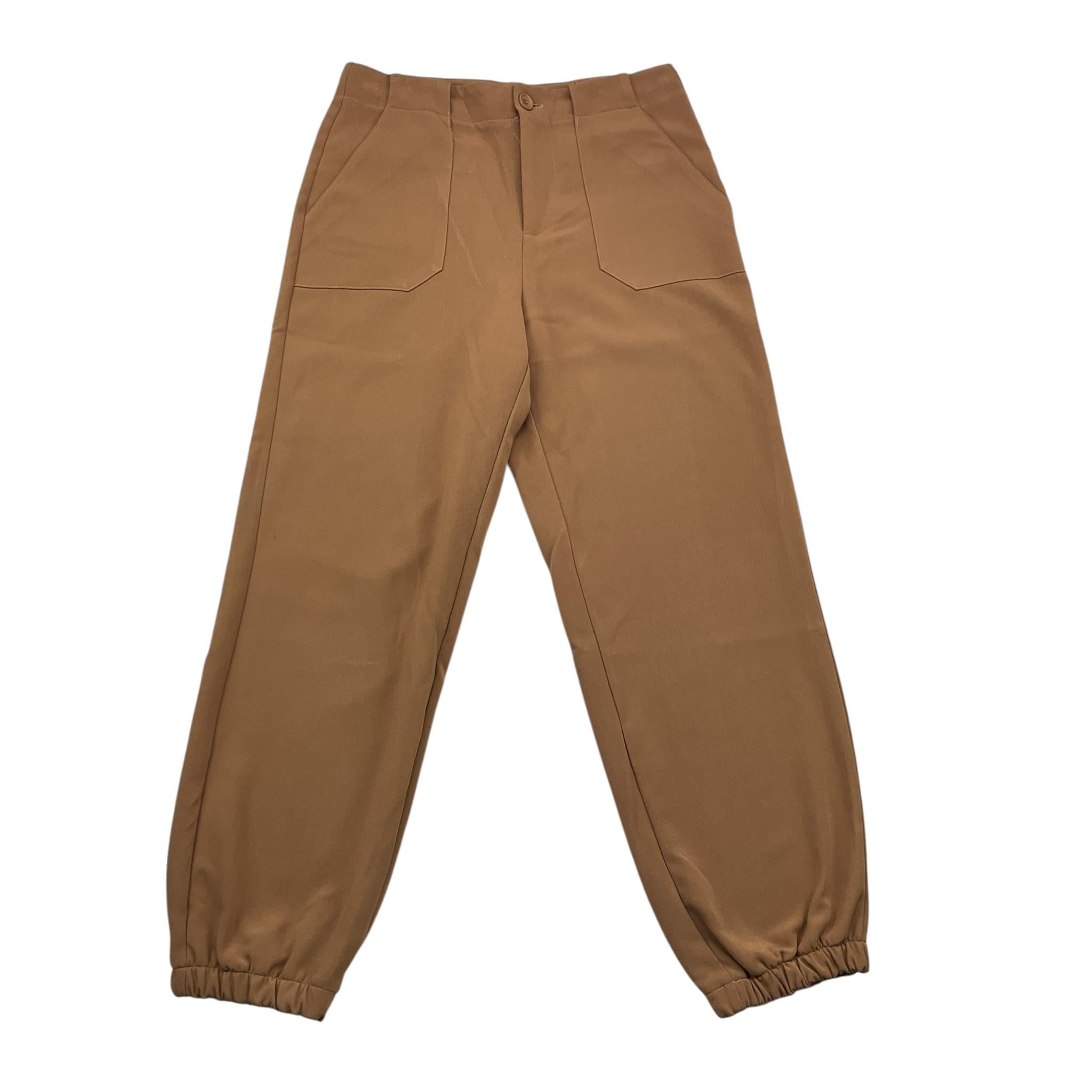 PLEASE pantalone tinta unita con girovita regolabile Marrone per Bambina PHJ9130G41 MARRONE PLEASE