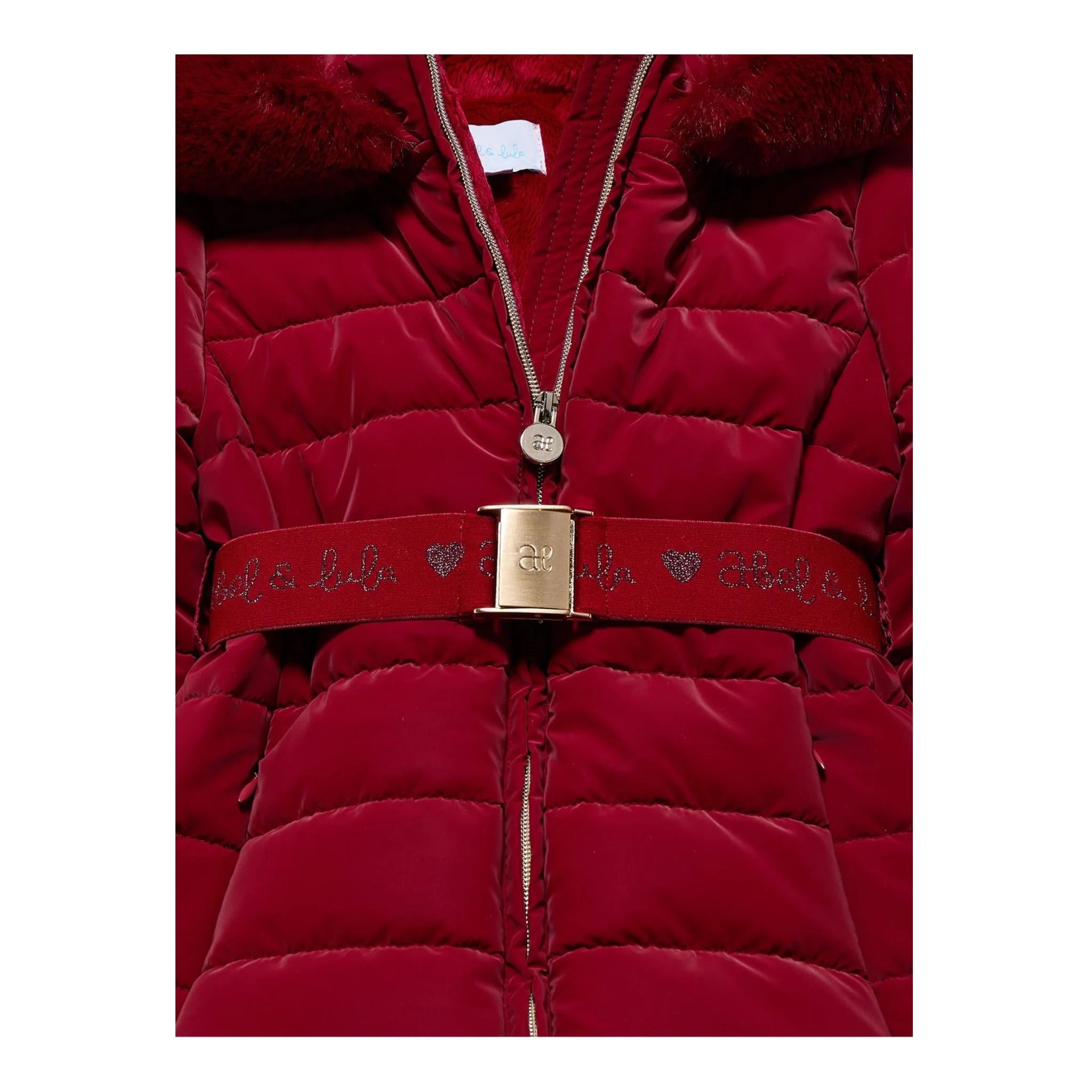 ABEL & LULA giubbino tinta unita con zip e cappuccio Rosso per Bambina 5839 ROSSO ABEL & LULA