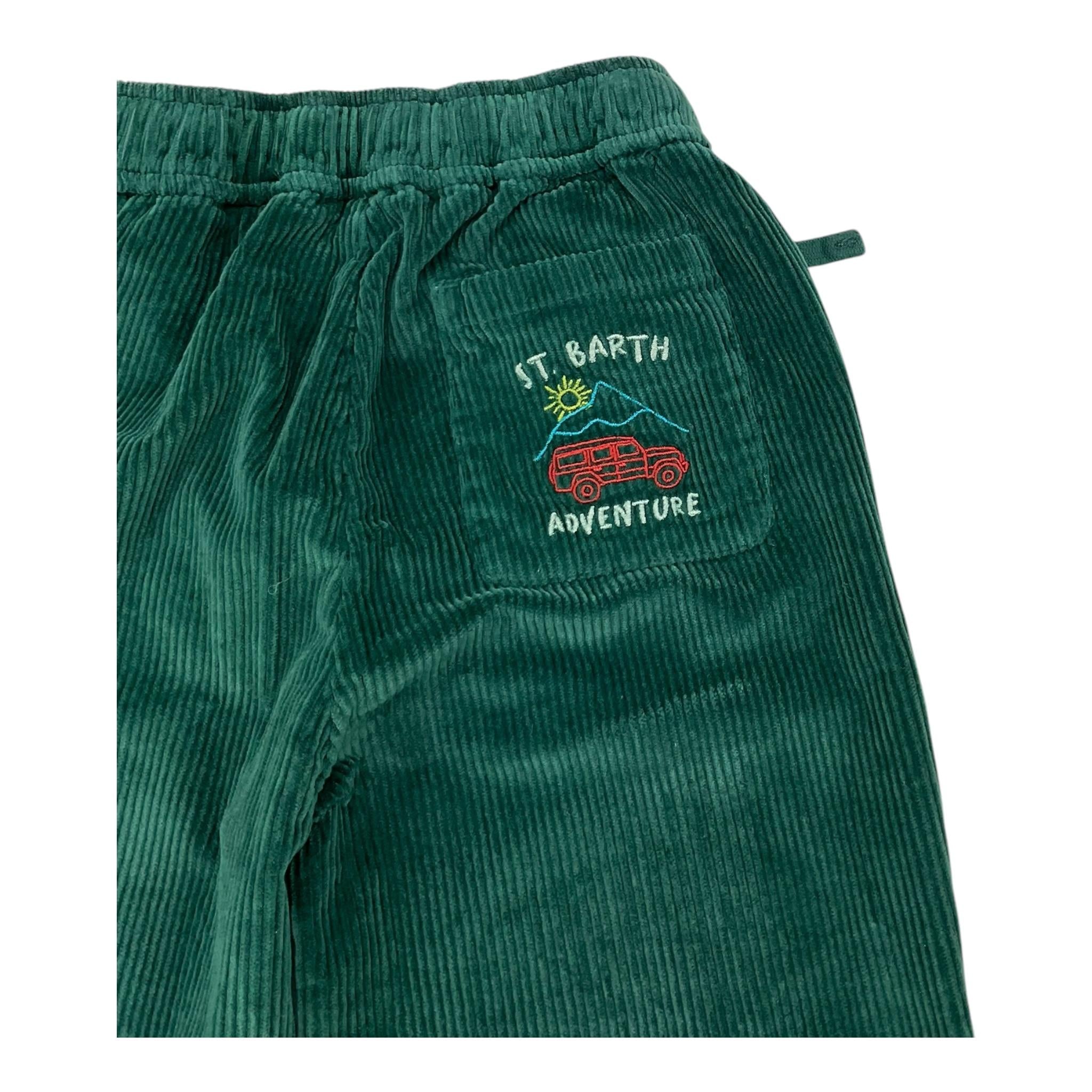 SAINT BARTH pantalone tinta unita con elastico in vita Verde per Bambino KILKENNY VERDE SAINT BARTH