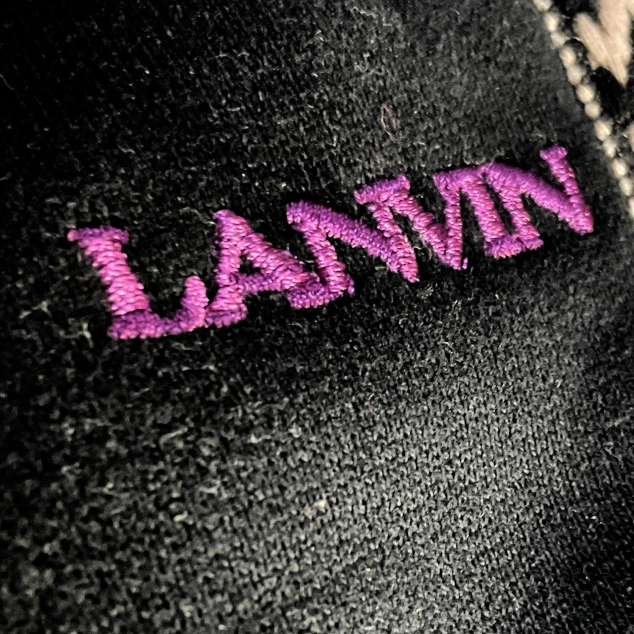 LANVIN pantalone modello tuta tinta unita con profili in contrasto Nero per Bambina N30105 NERO LANVIN