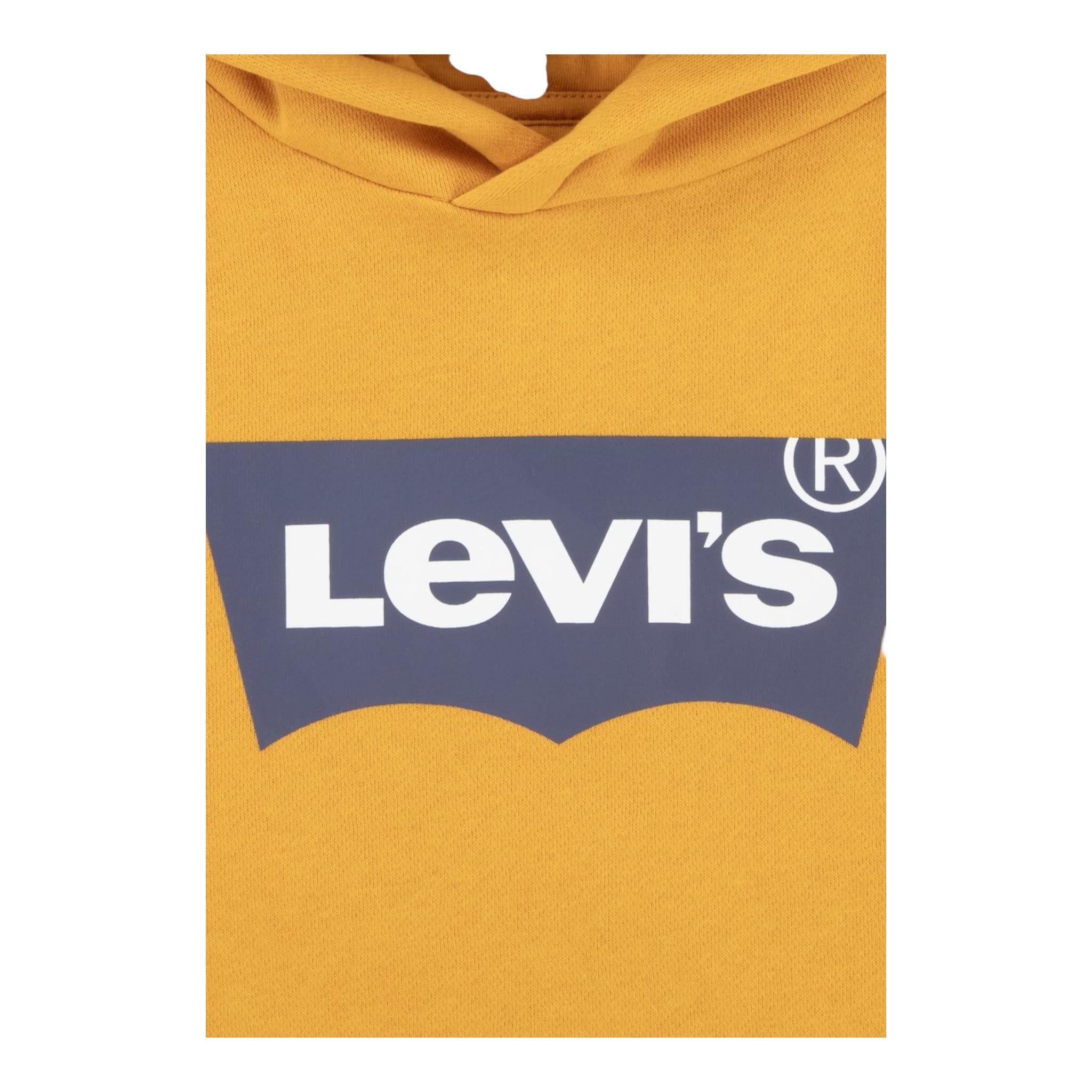 LEVIS felpa chiusa con cappuccio tinta unita con logo Giallo per Bambino 9E8778 GIALLO LEVIS