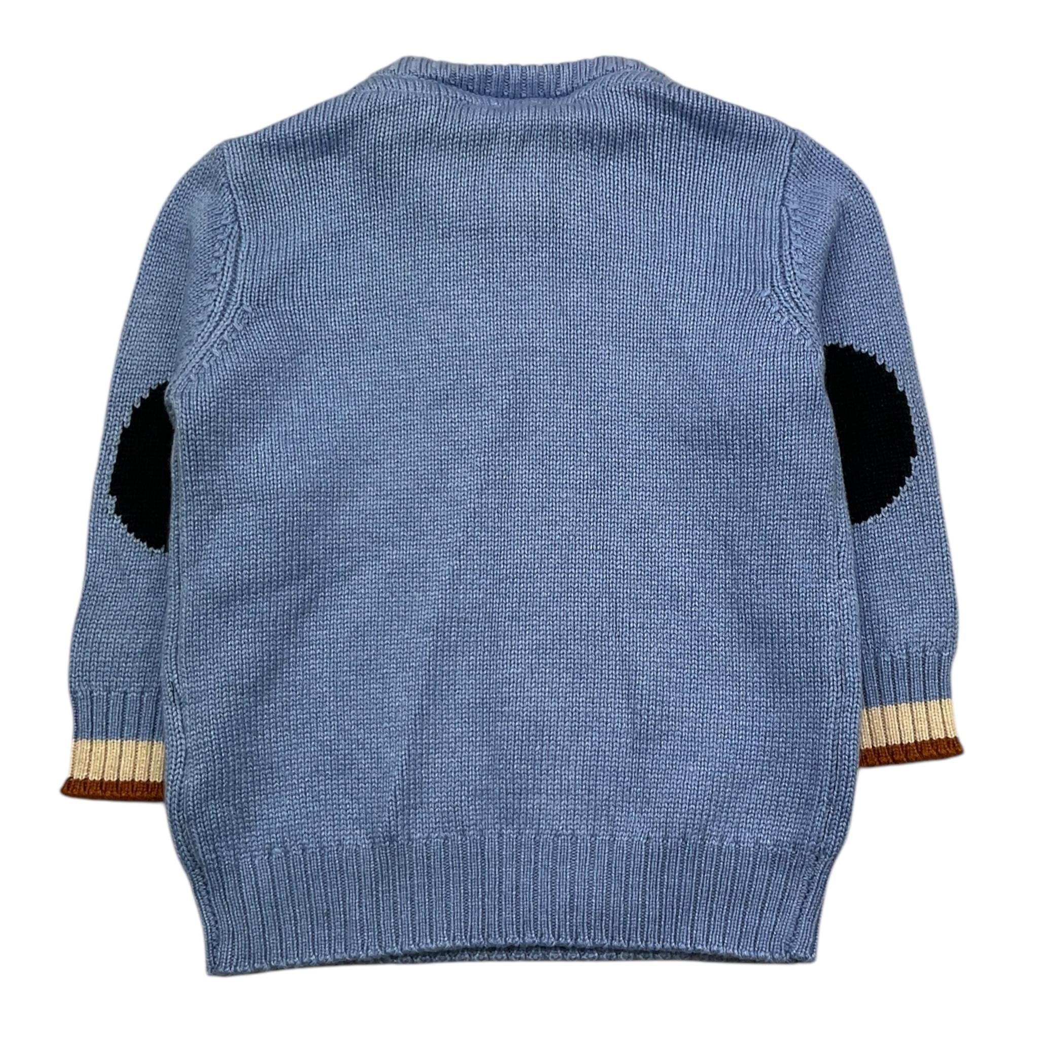 TRUSSARDI maglia girocollo tinta unita Azzurro per Bambino TIA25104 AZZURRO TRUSSARDI