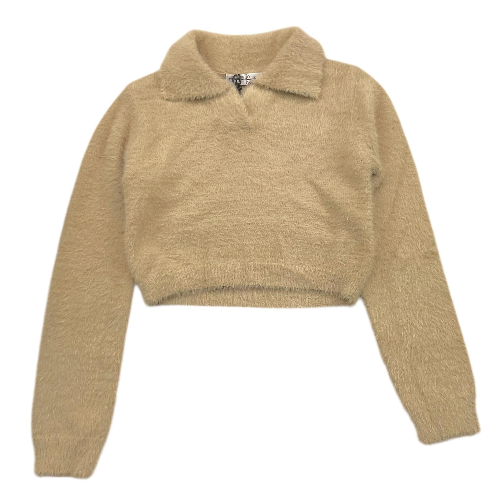 HASHSTAG FOR BOYS maglia tinta unita con colletto Beige per Bambina TBT2460 BEIGE HASHSTAG FOR BOYS