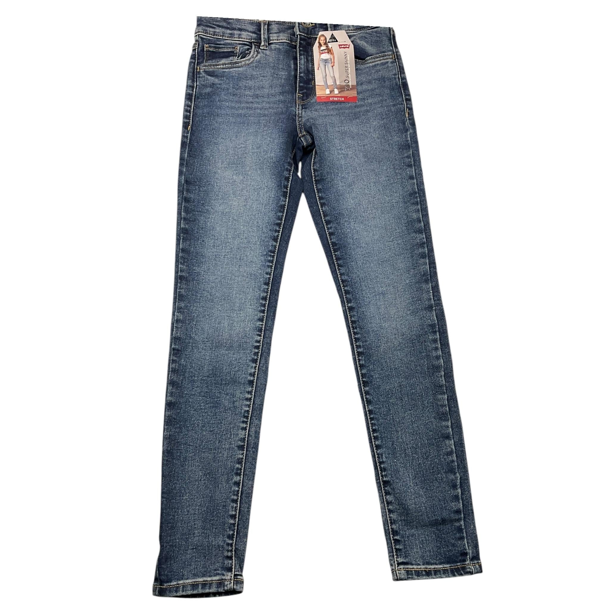 LEVIS jeans tinta unita cn girovita regolabile Blu per Bambino 4EL190 BLU LEVIS