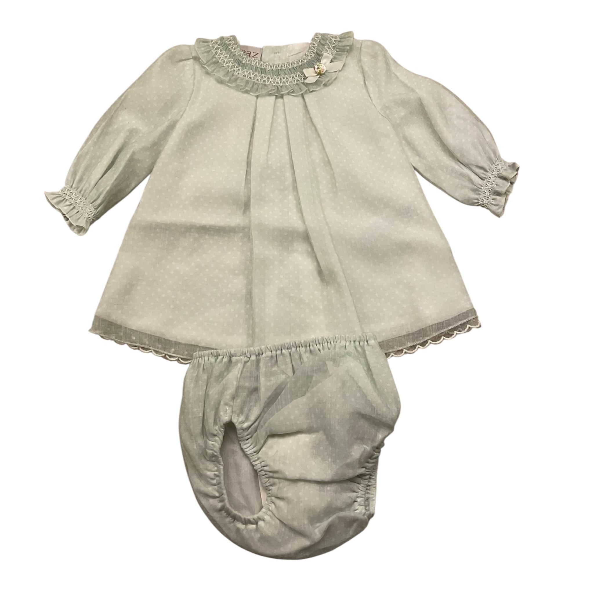 ELISABETTA FRANCHI set abito tinta unitacon culotte Verde acqua per Neonata 004150193 VERDE ACQUA ELISABETTA FRANCHI