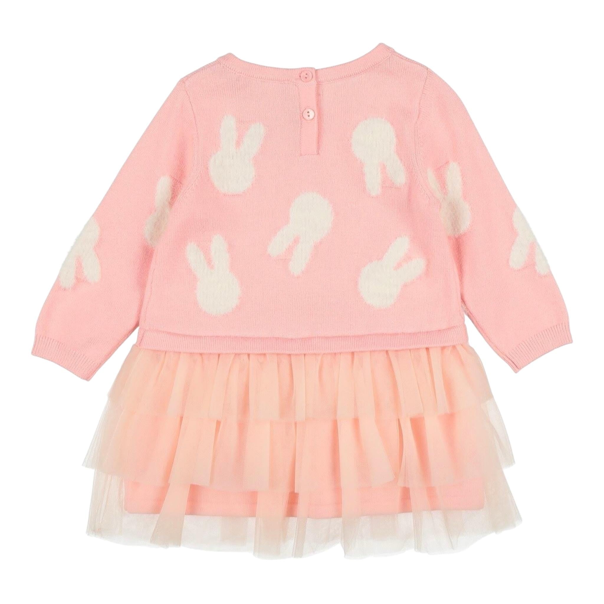 LIU JO abit manica lunga con tulle Rosa per Neonata HF4065X ROSA LIU JO