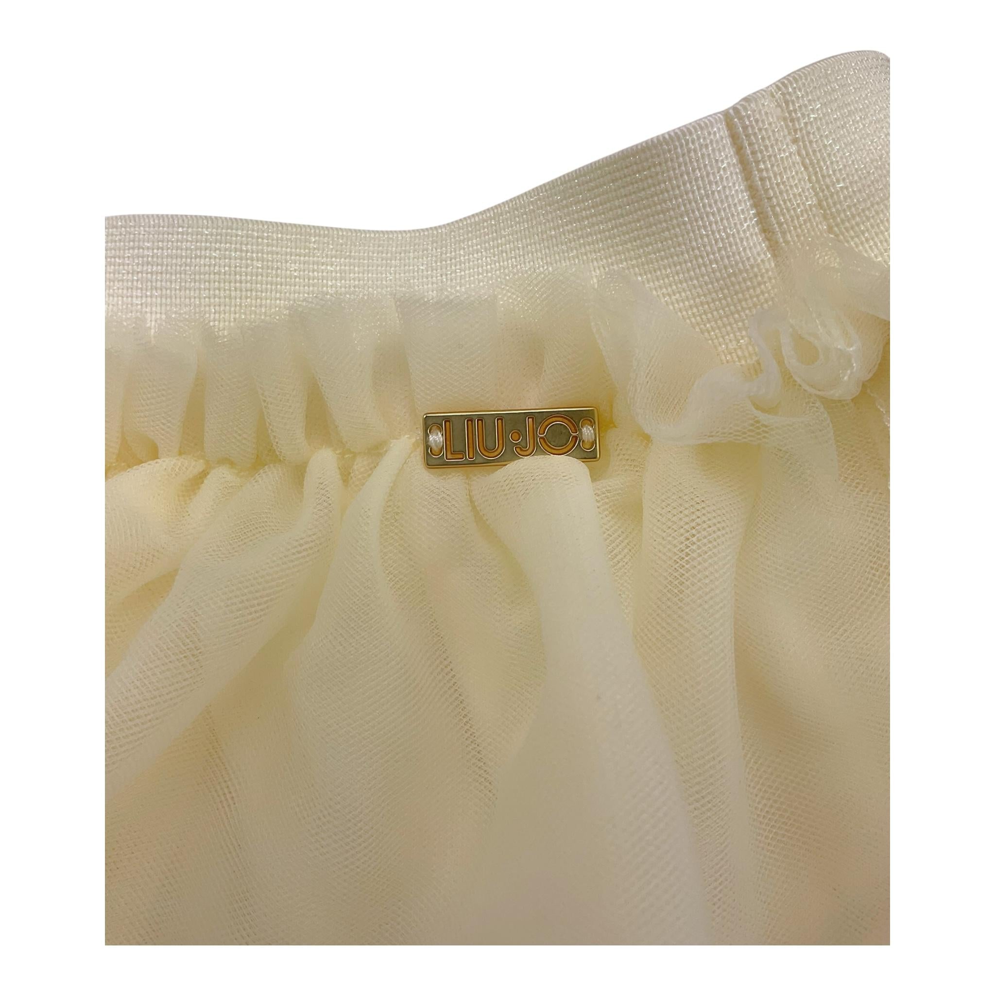 LIU JO gonna tricolore con tulle Panna per Bambina KF4047 PANNA LIU JO