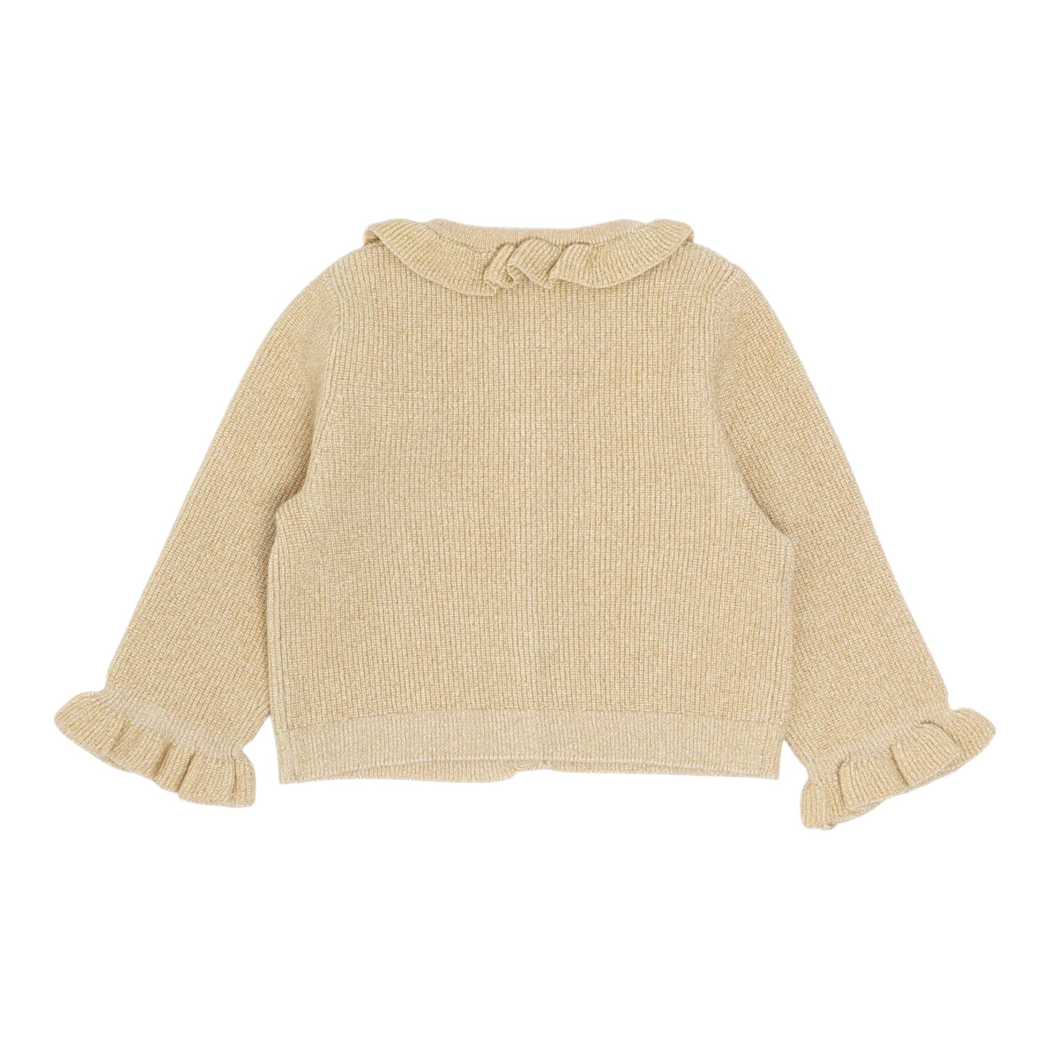 LIU JO cardigan tinta unita con applicazione orso Oro per Neonata HF4050 ORO LIU JO