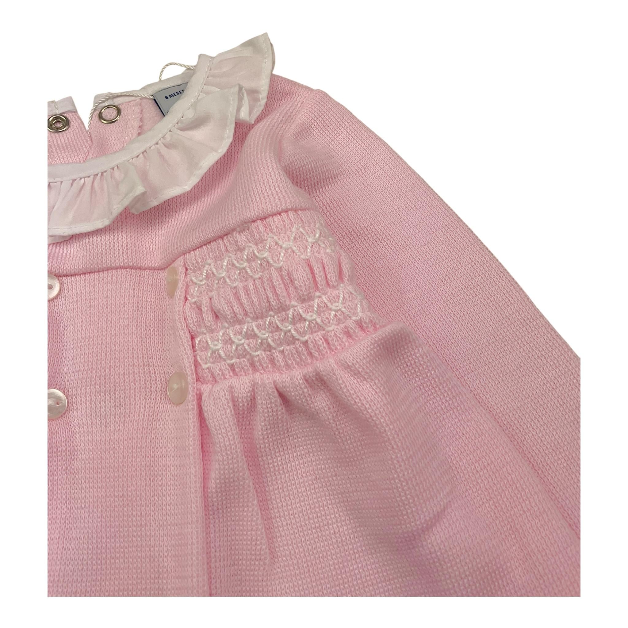 BABIDU completo 2pz camicia-ghettina tinta unita Rosa per Neonata 50351 ROSA BABIDU