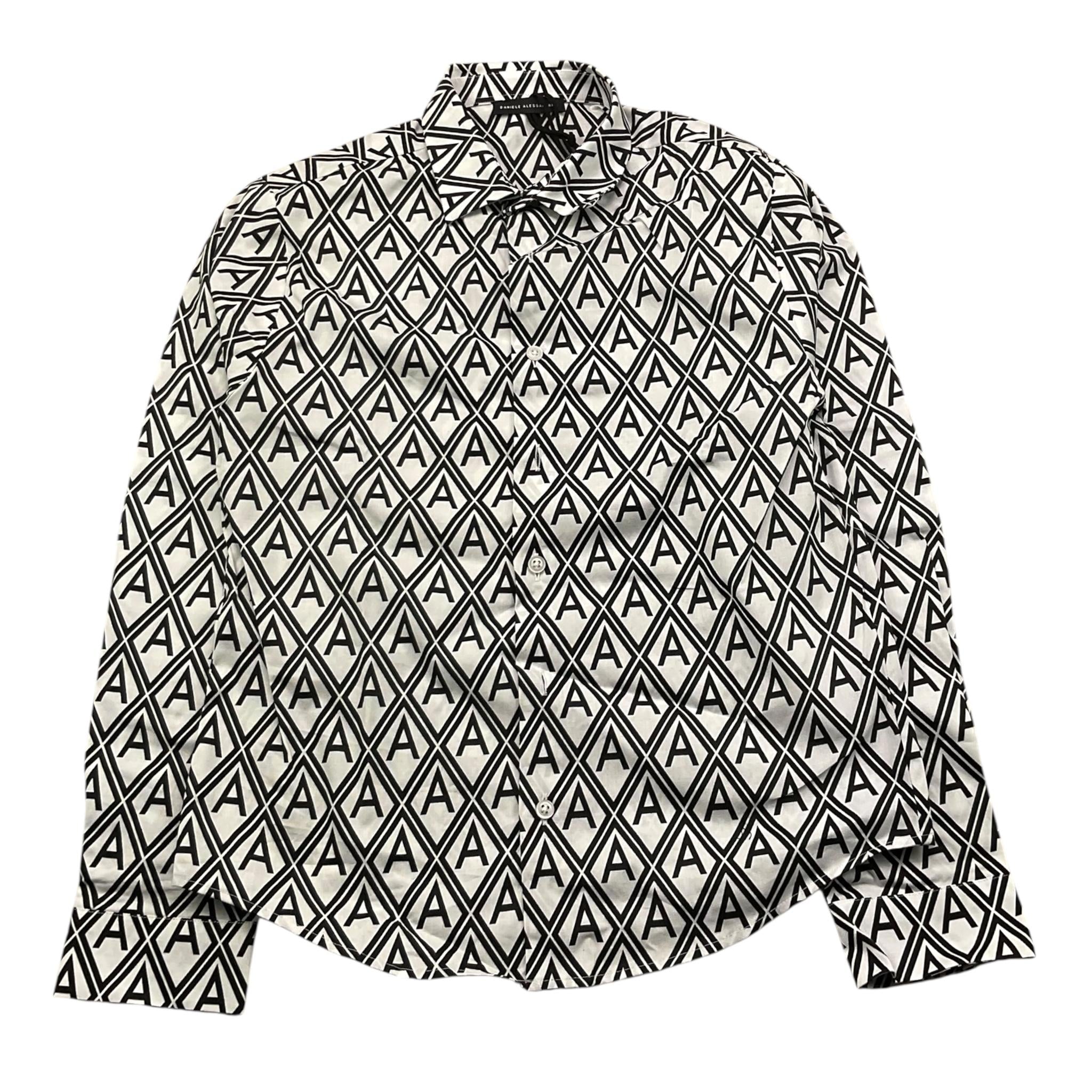 DANIELE ALESSANDRINI camicia manica lunga tinta unita cn fantasia in contrasto Bianco per Bambino 1231C00058 BIANCO DANIELE ALESSANDRINI