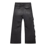 DIESEL jeans tinta unita modello palazzo/cargo Nero per Bambina J01725 NERO DIESEL
