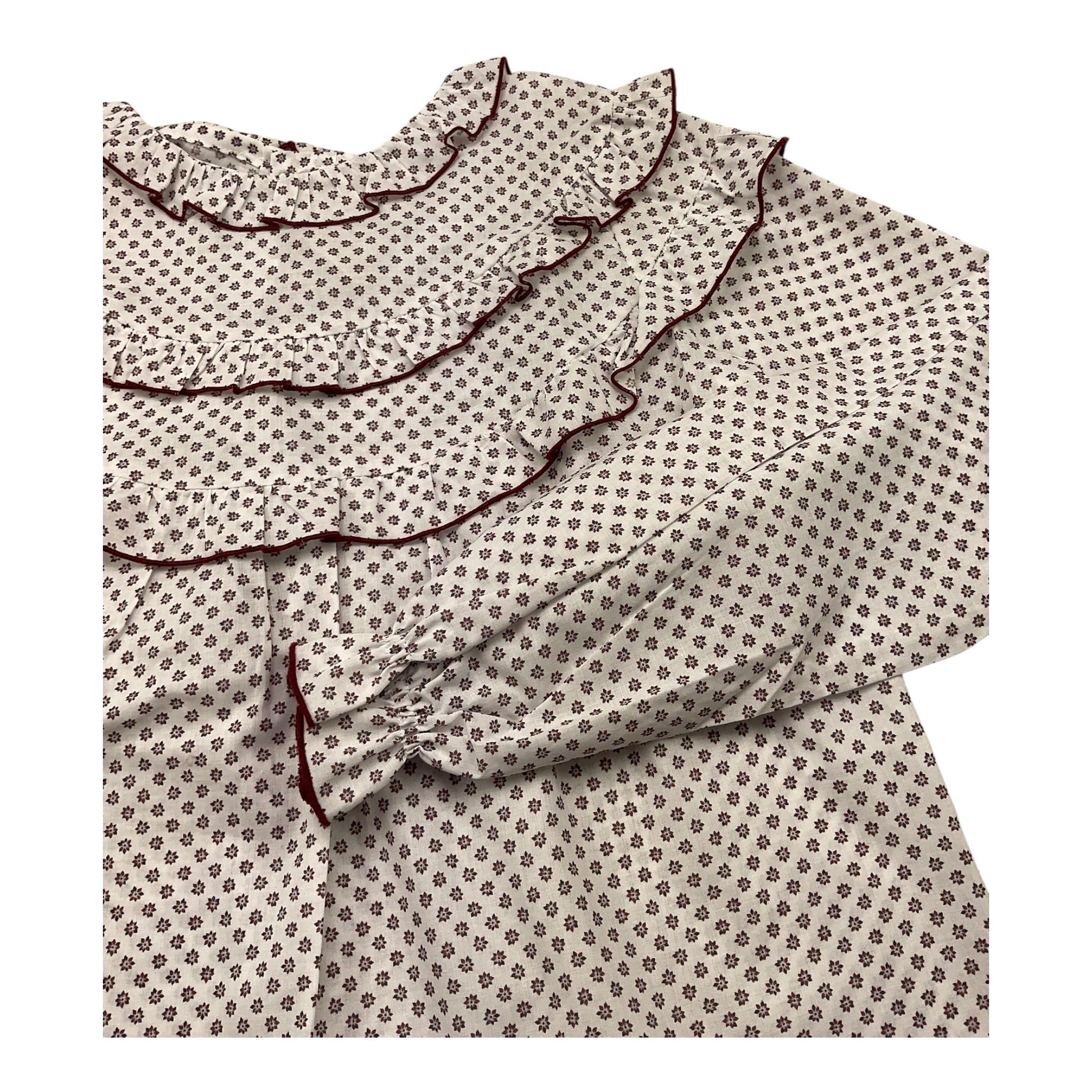 LA STUPENDERIA camicia manica lunga tinta unita fantasia floreale Bianco per Bambina TJCM44 BIANCO LA STUPENDERIA