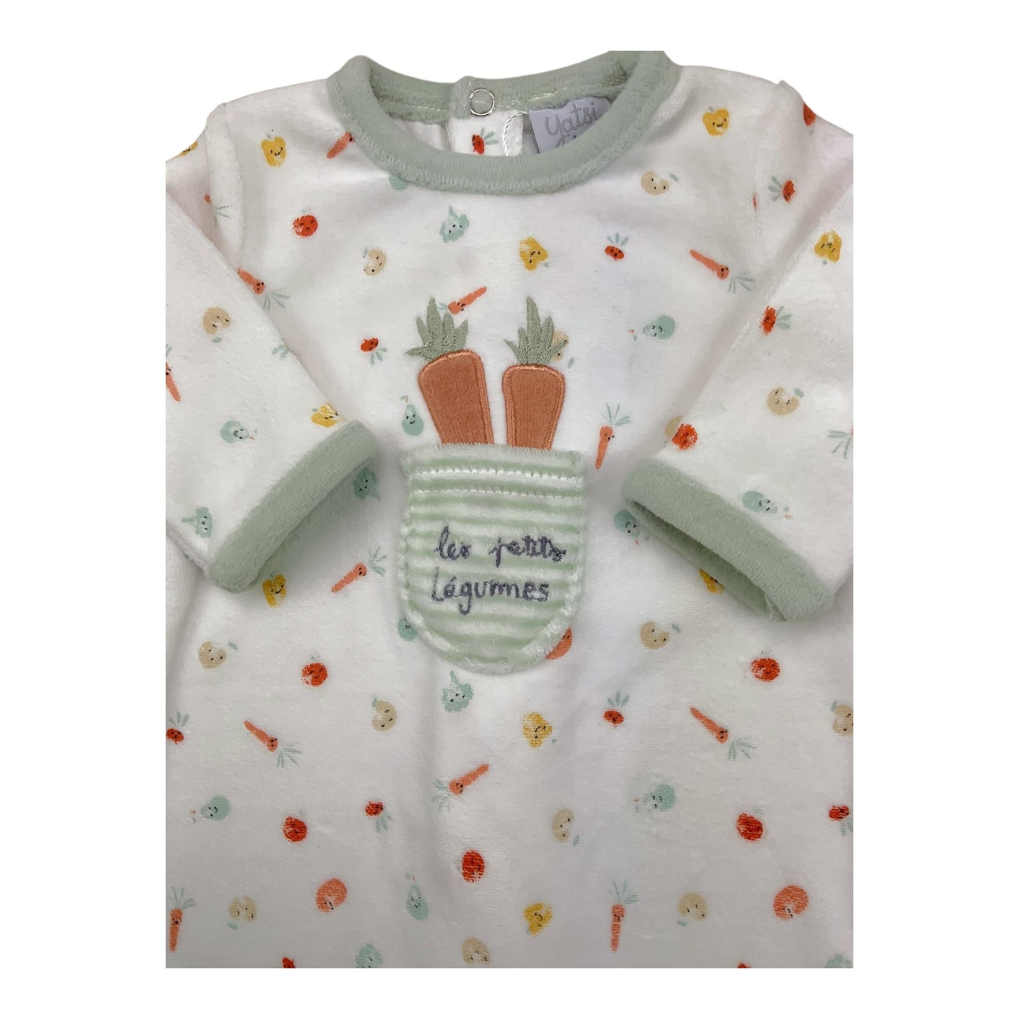 YATSI BABY tutina tinta unita con stampa Bianco per Neonato 24200309 BIANCO YATSI BABY