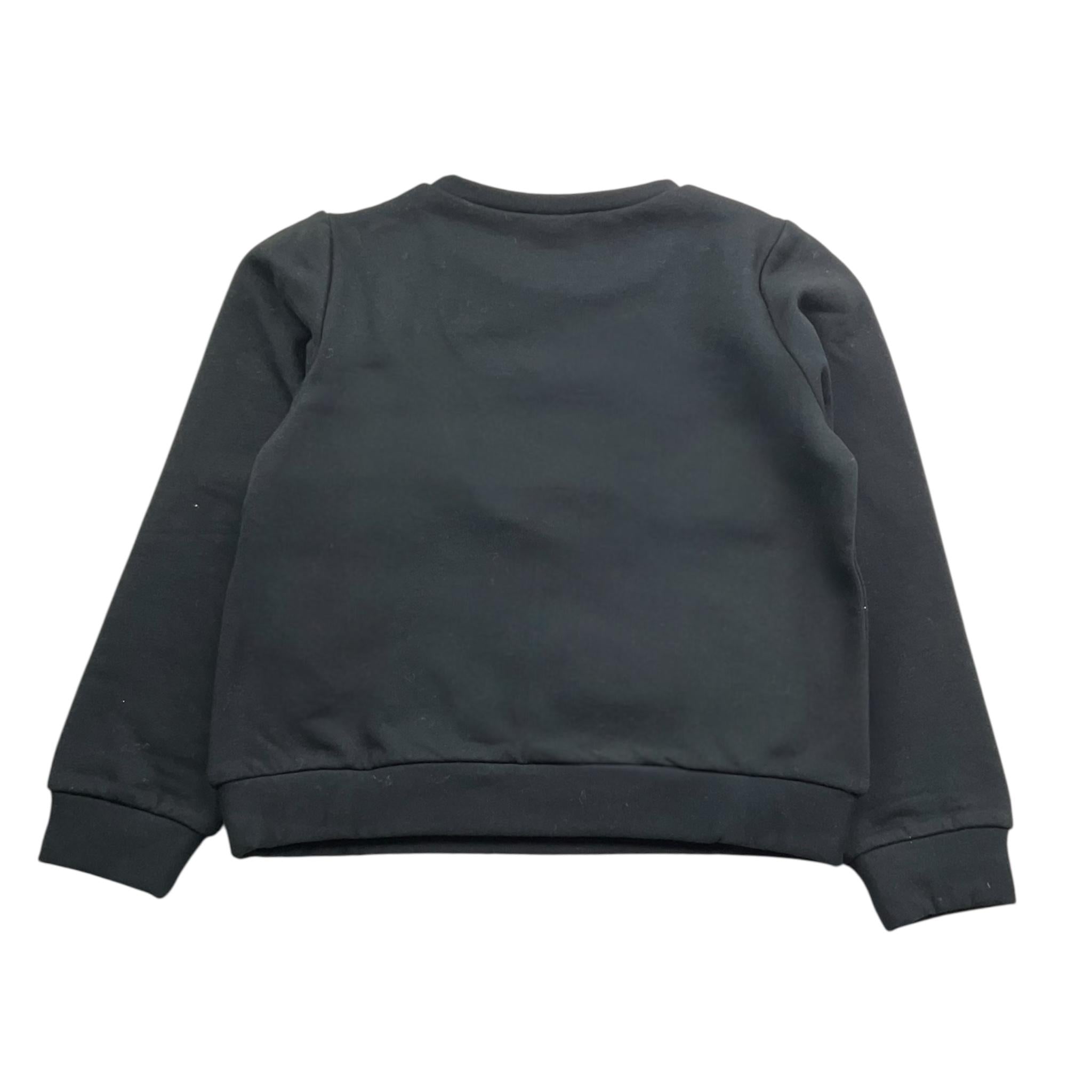 LIU JO felpa chiusa girocollo tint unita con stampa logo Nero per Bambina KF4025X NERO LIU JO