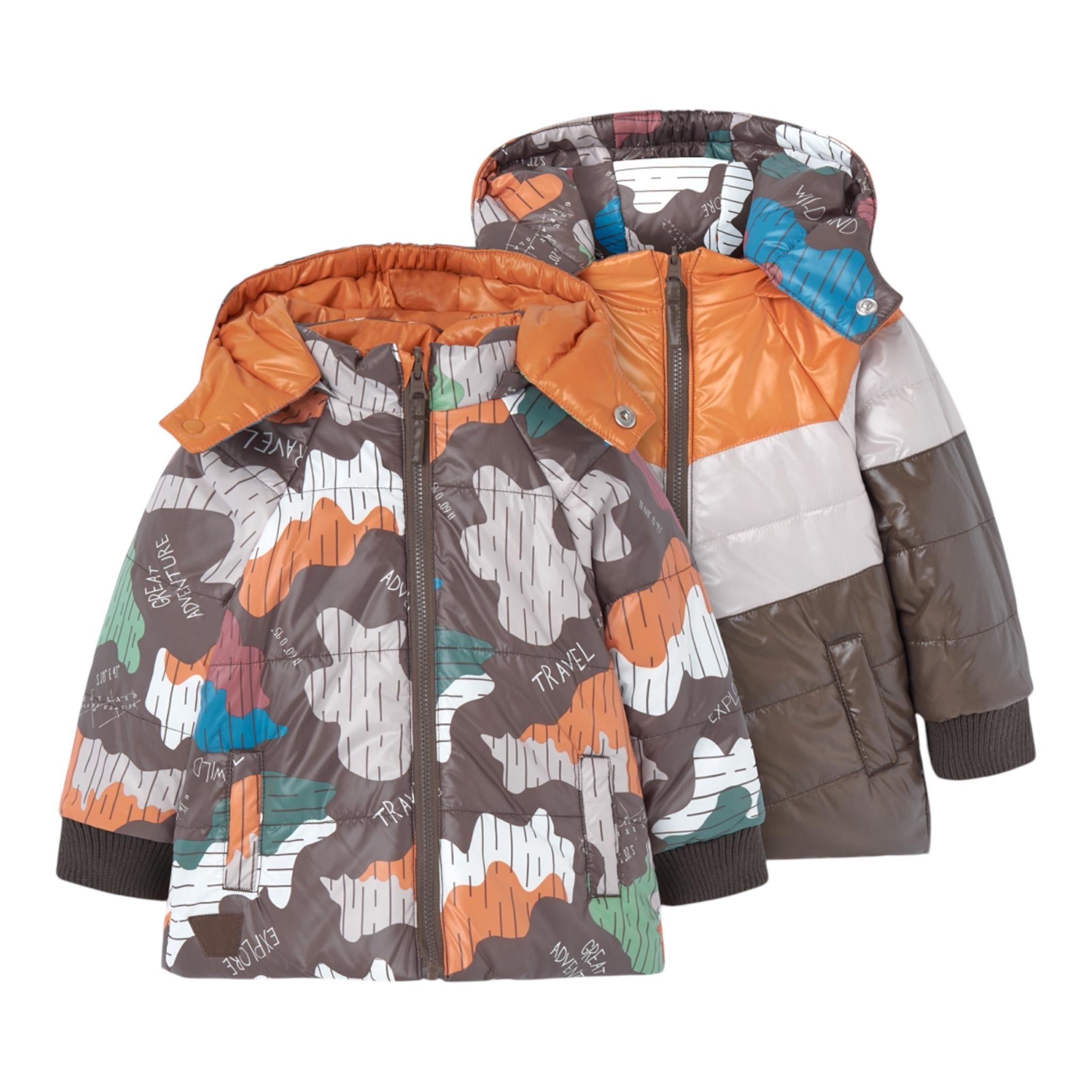 BOBOLI giubbino multicolor reversibile con zip e cappuccio Multicolor per Neonato 339173N MULTICOLOR BOBOLI