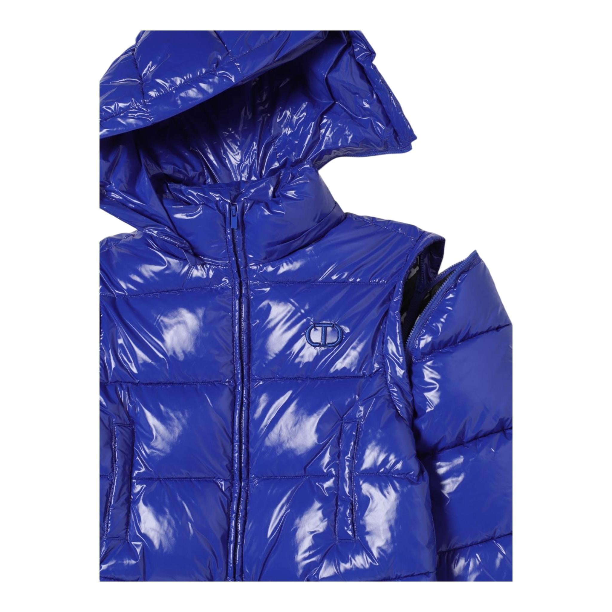 TWINSET giubbino tinta unita cn cappuccio Cobalto per Bambina 242GJ2160X COBALTO TWINSET