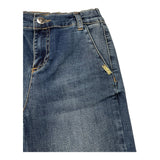 LIU JO jeans tinta unita modello palazzo Blu per Bambina KF2178 BLU LIU JO