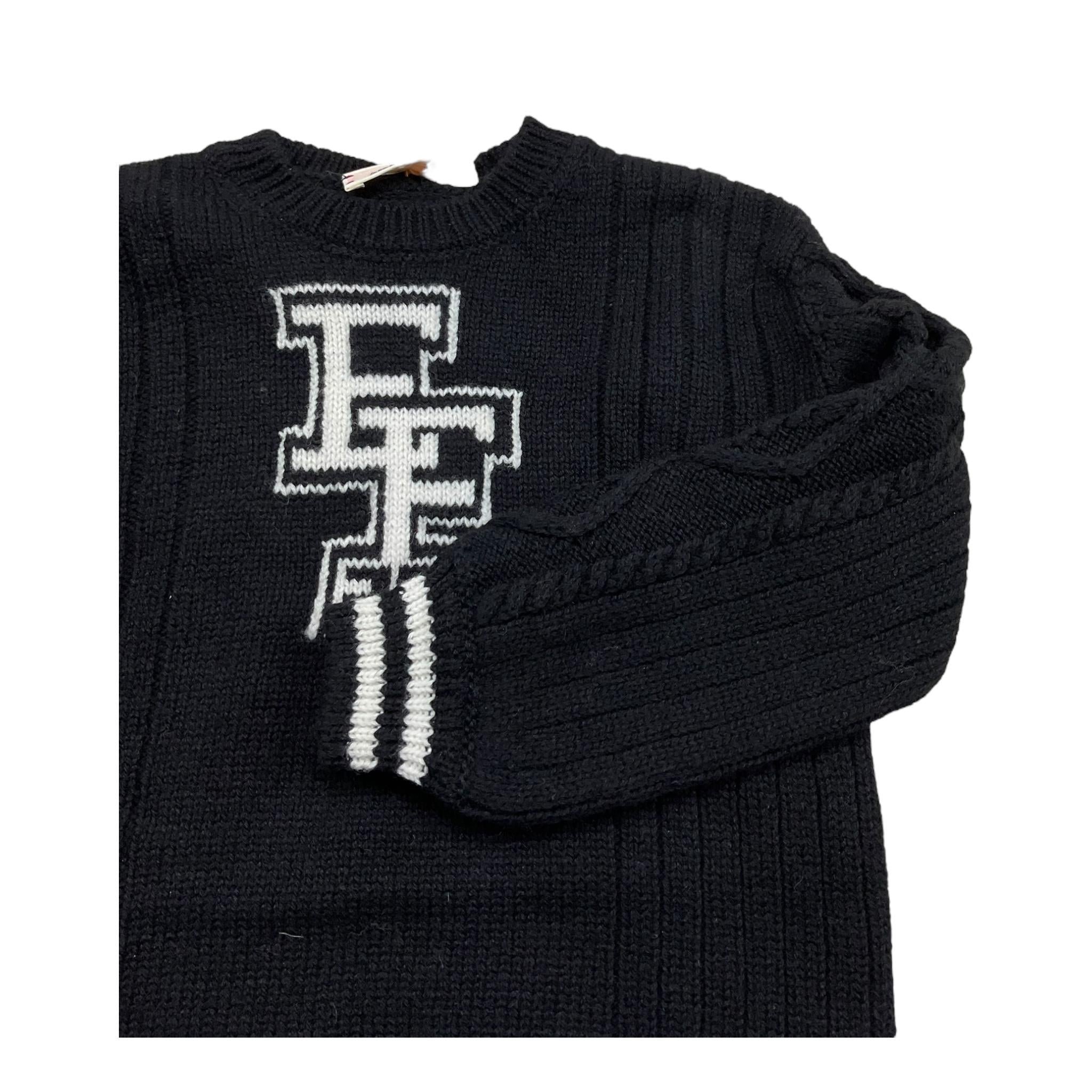 ELISABETTA FRANCHI abito manica lunga tinta unita cn logo Nero per Bambina EGAB183J NERO ELISABETTA FRANCHI